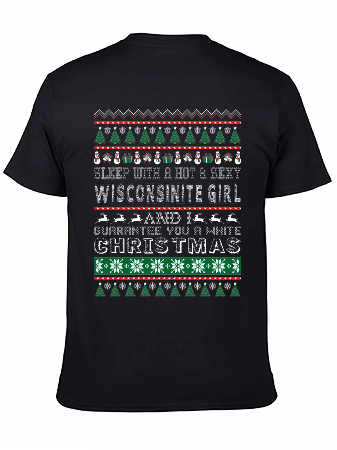 Funny Wisconsinite Girl Christmas T-Shirt