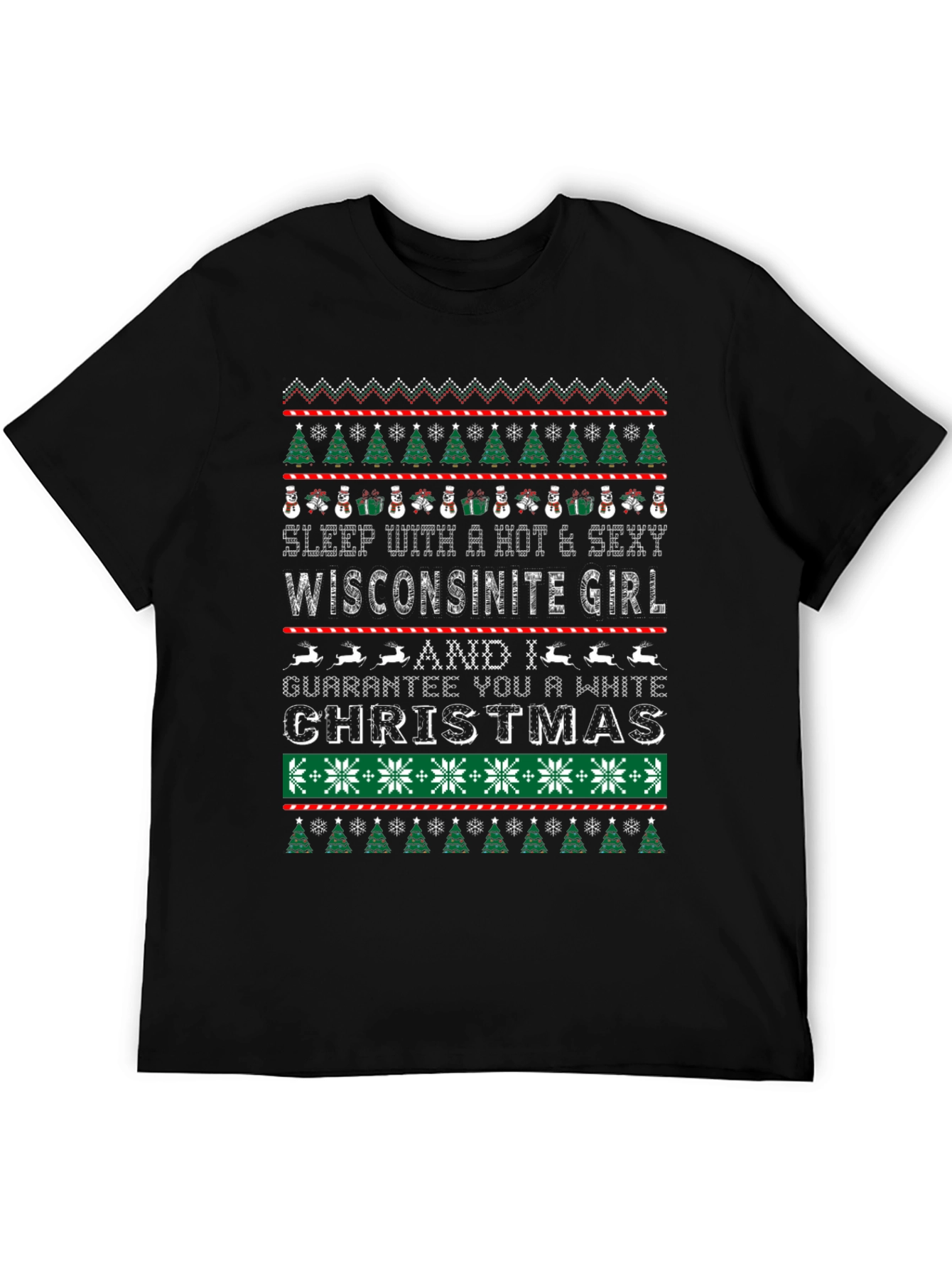 Funny Wisconsinite Girl Christmas T-Shirt