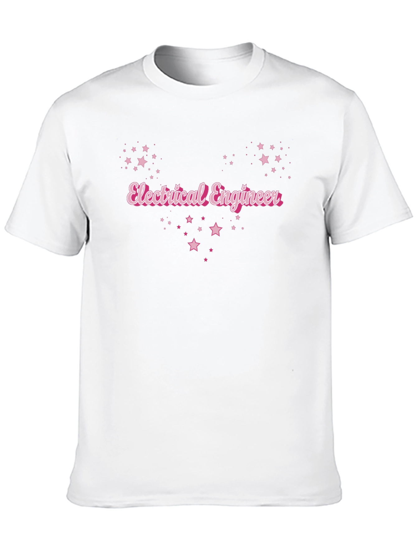 Electrical Engineer Pink Star Graphic T-Shirt