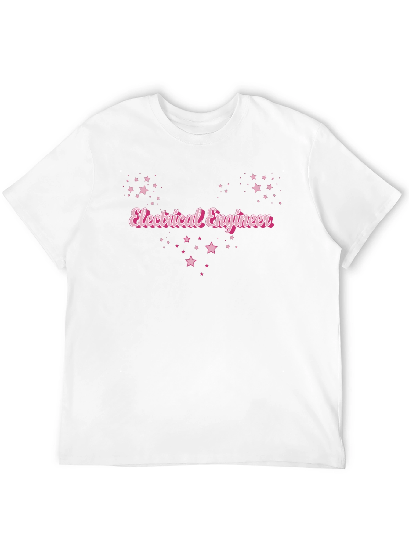 Electrical Engineer Pink Star Graphic T-Shirt
