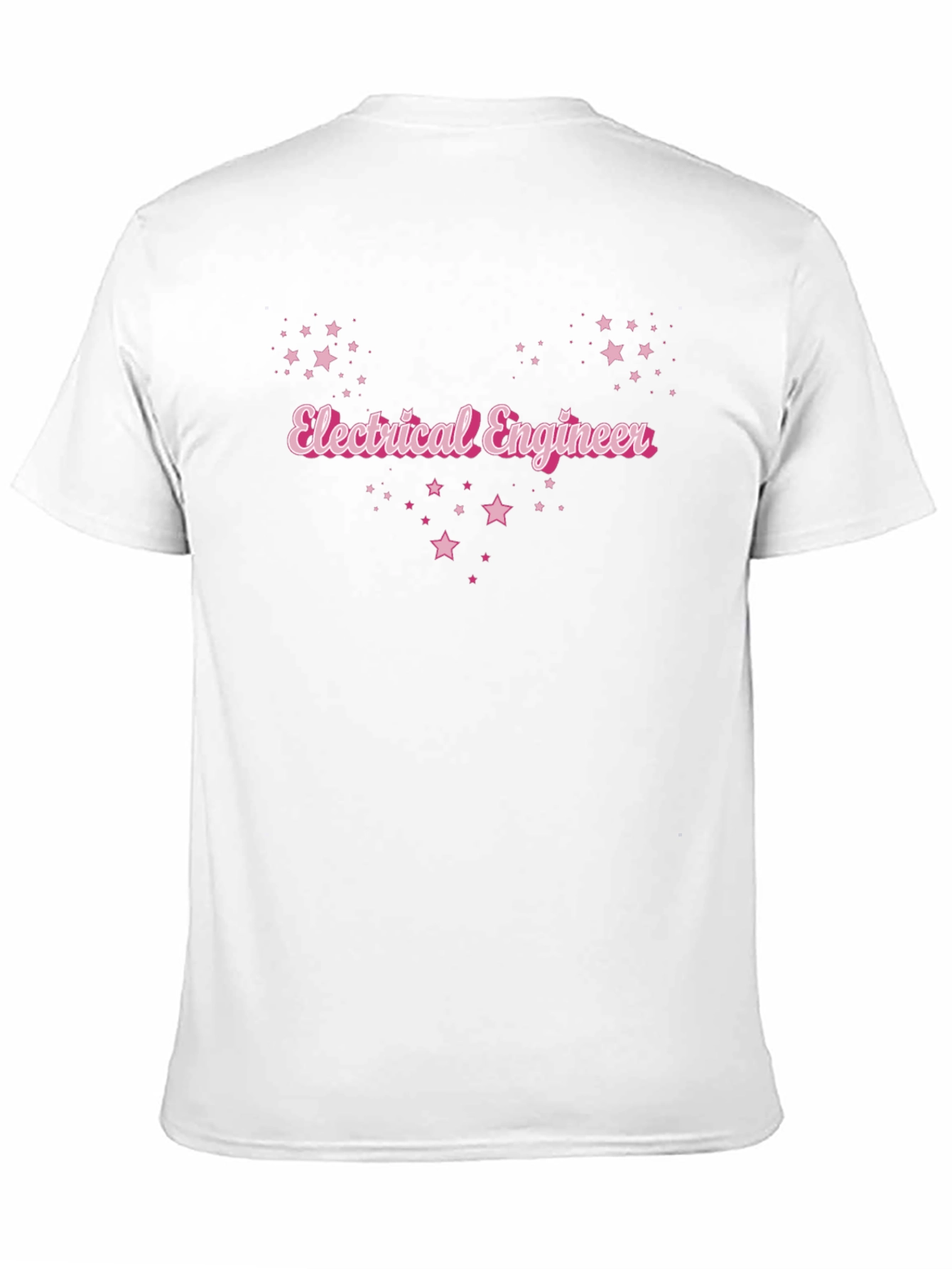 Electrical Engineer Pink Star Graphic T-Shirt