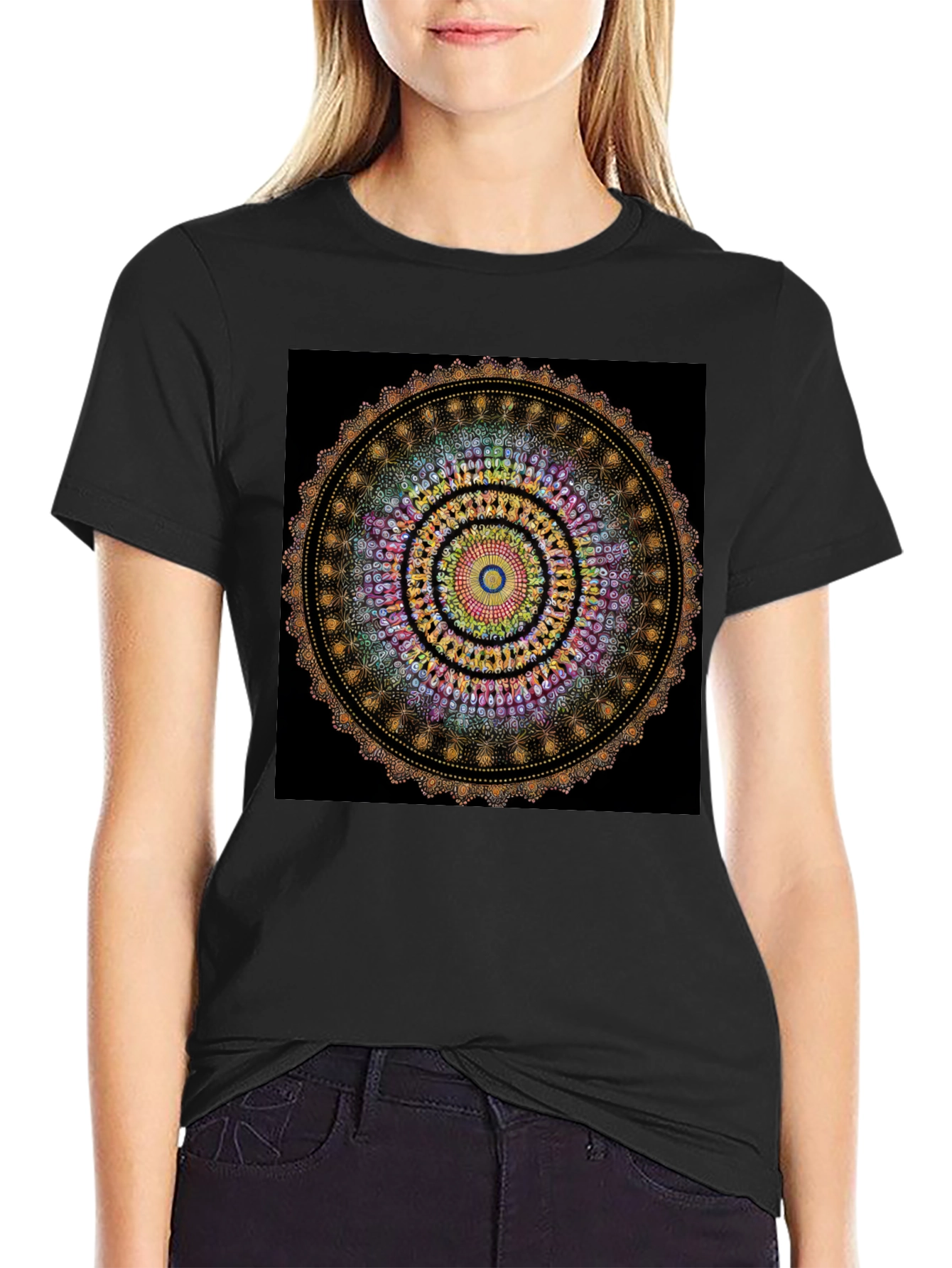 Mandala T-Shirt - Black Graphic Tee