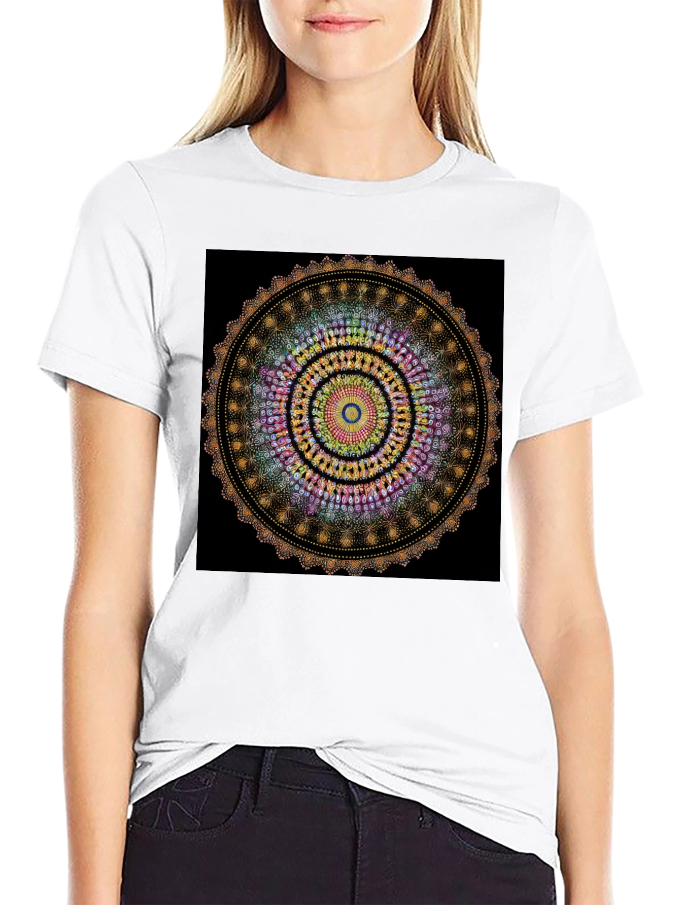 Mandala T-Shirt - Black Graphic Tee