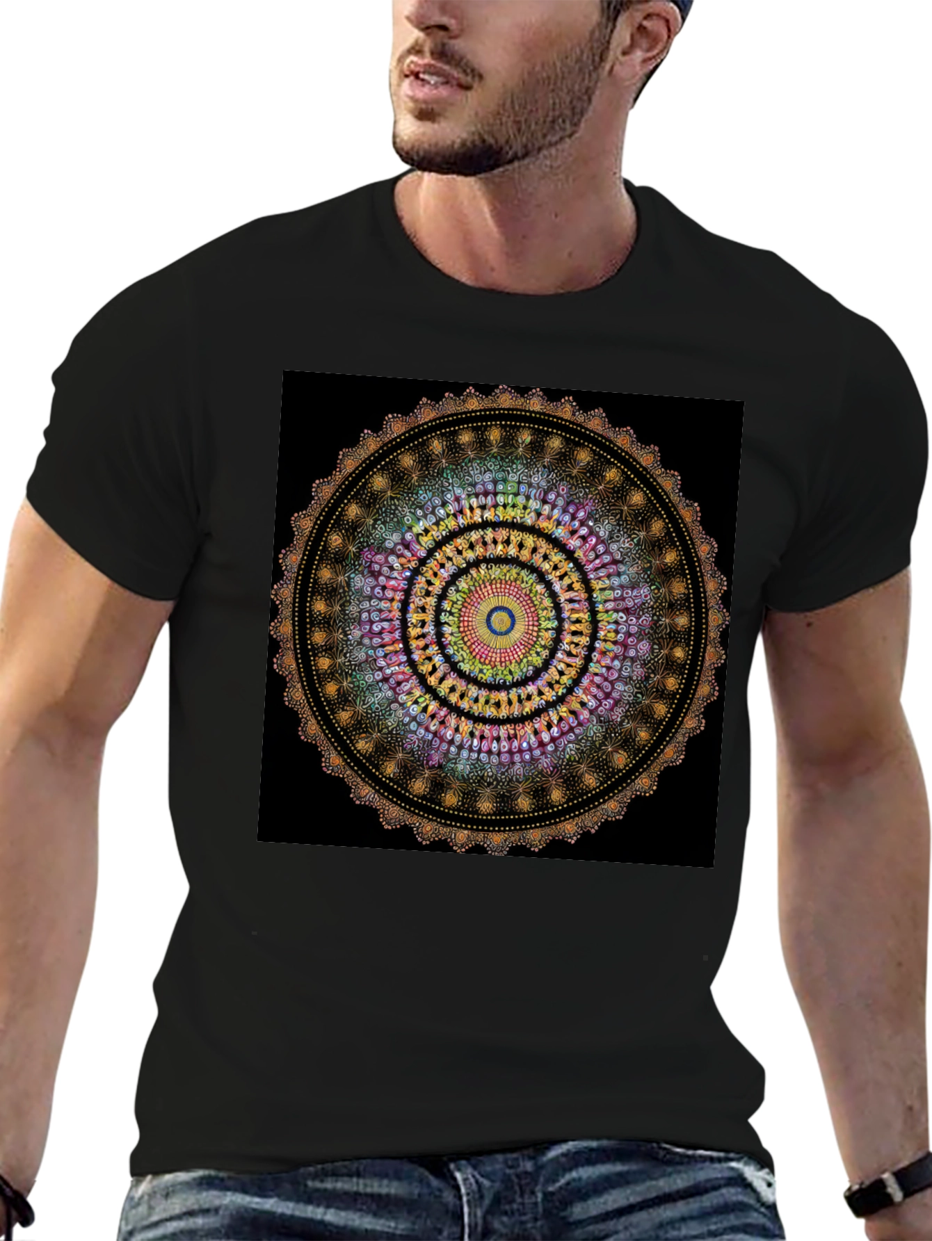 Mandala T-Shirt - Black Graphic Tee