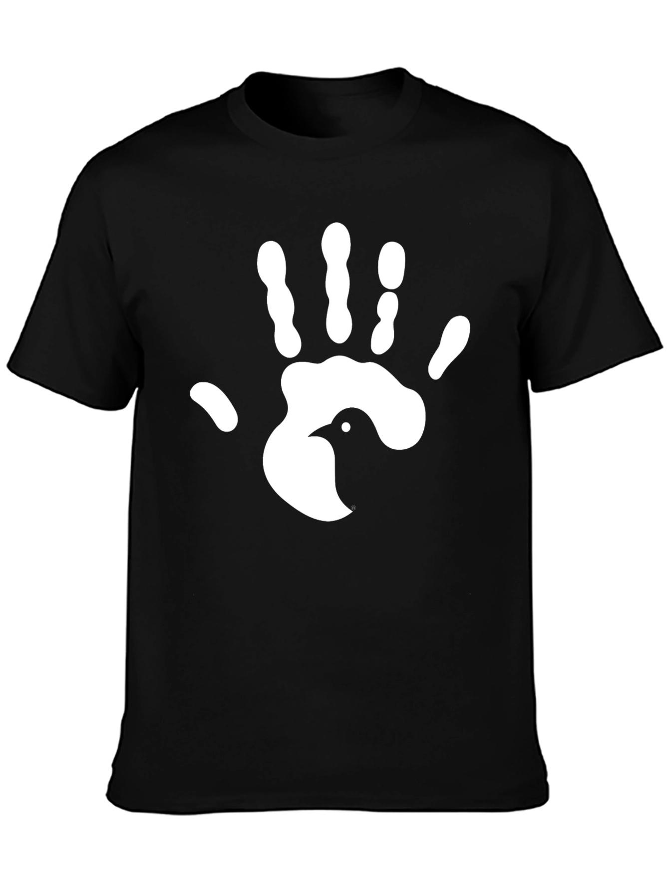Hand Bird Graphic Tee - Unique Print T-Shirt