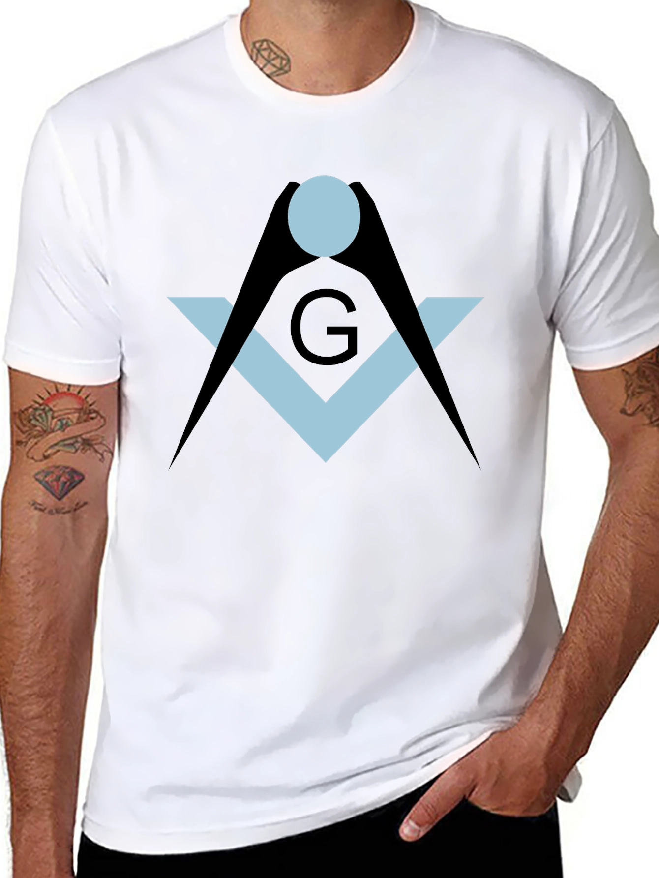 Masonic Symbol Black T-Shirt