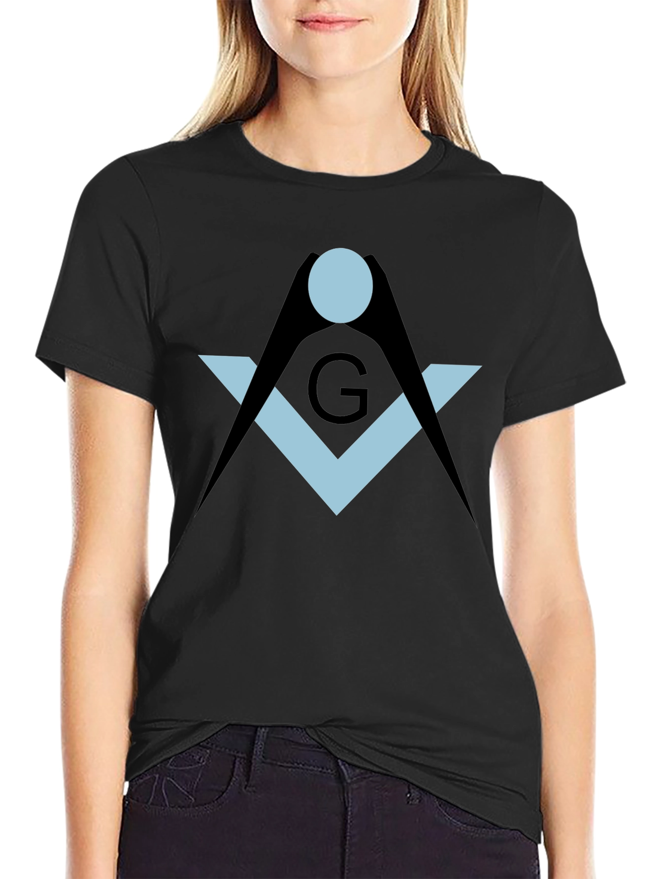 Masonic Symbol Black T-Shirt