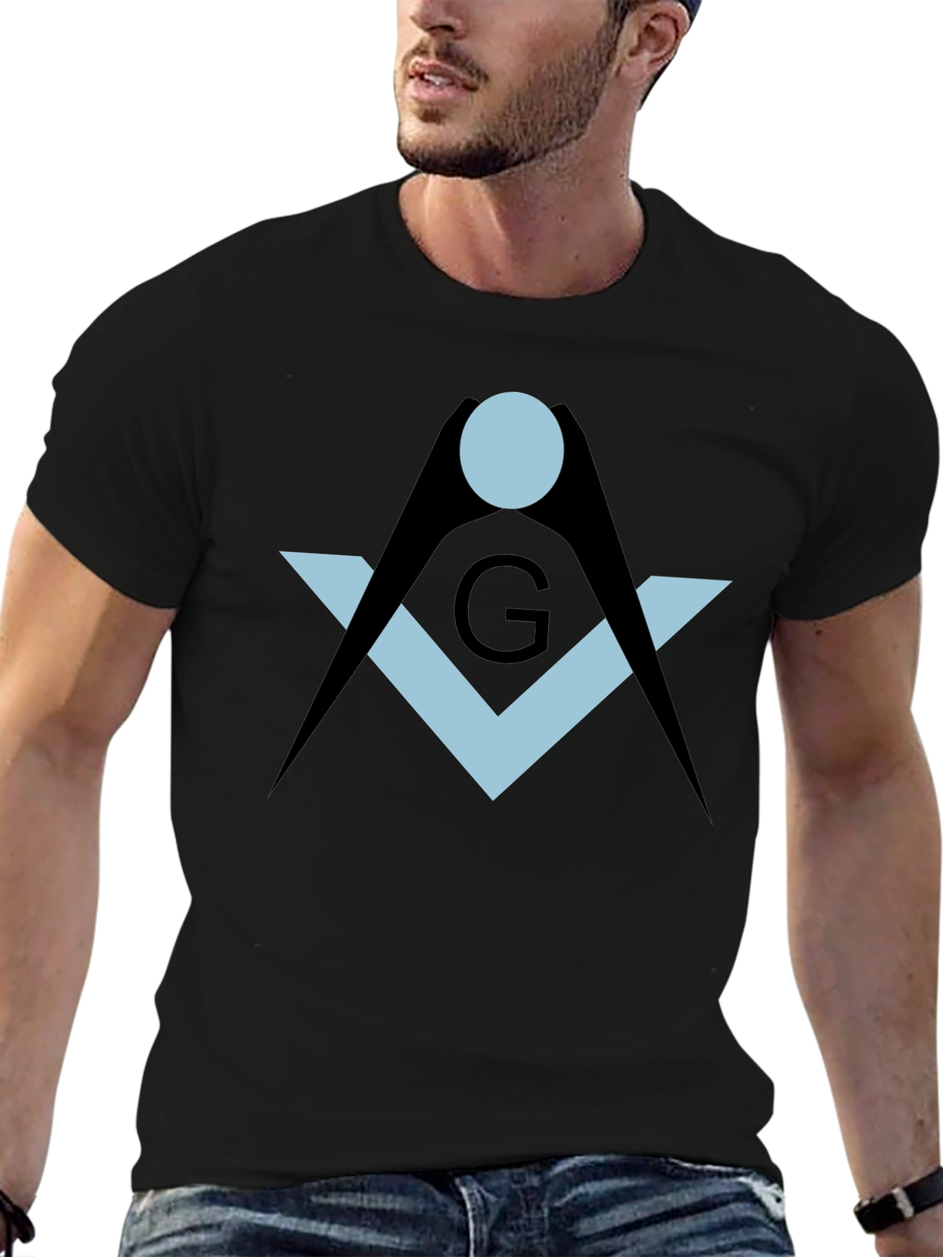 Masonic Symbol Black T-Shirt