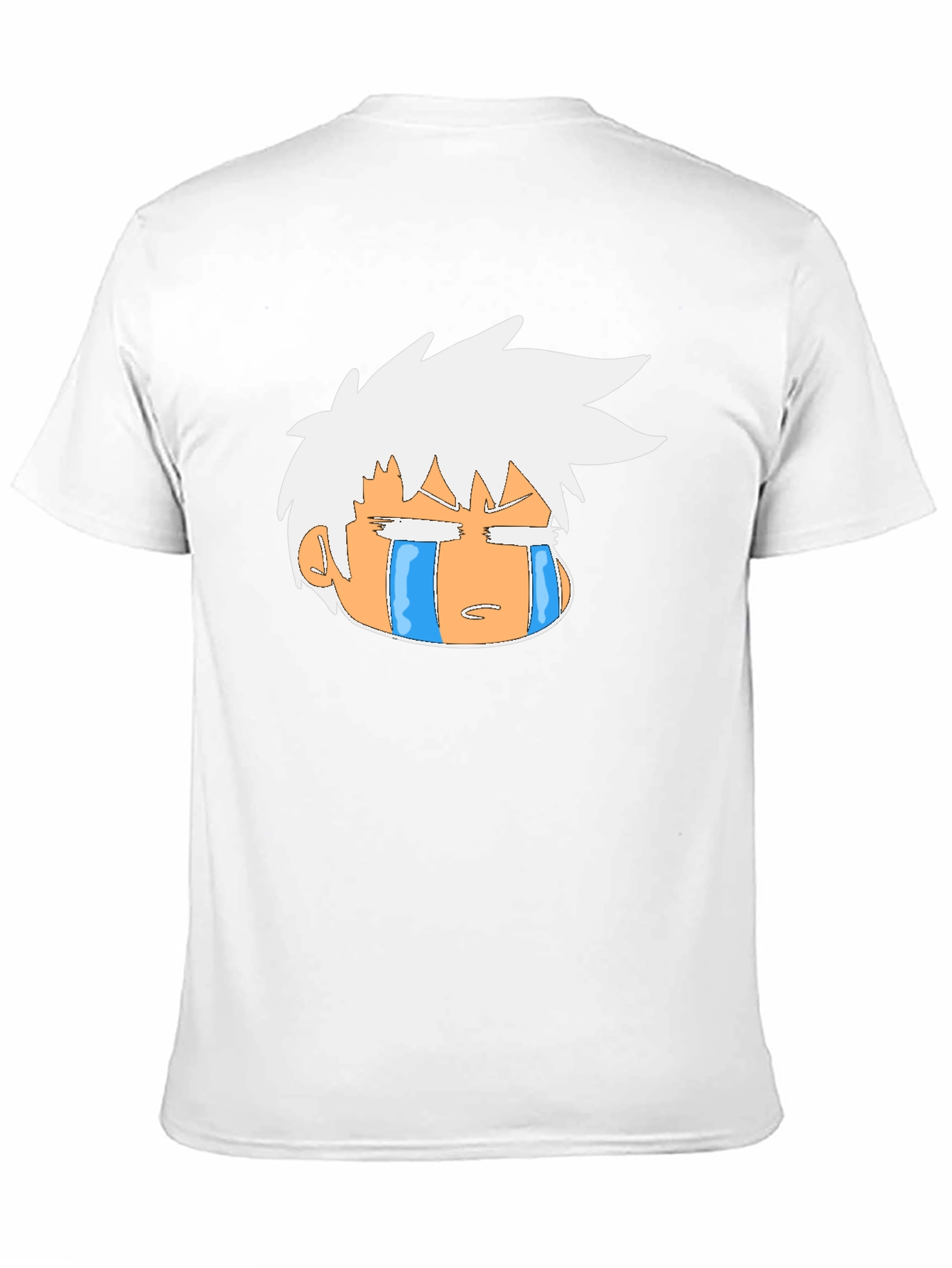 Crying Anime Character Graphic Black T-Shirt