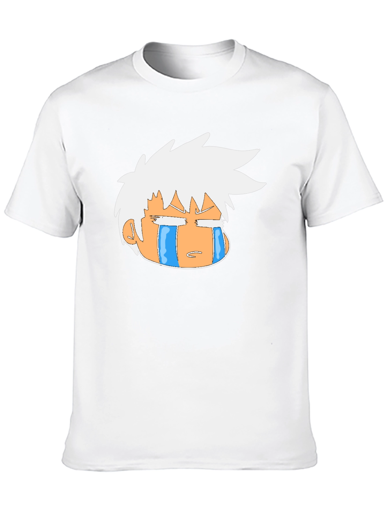 Crying Anime Character Graphic Black T-Shirt