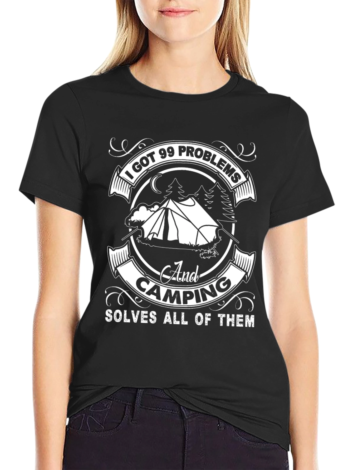 Camping Solves Problems T-Shirt