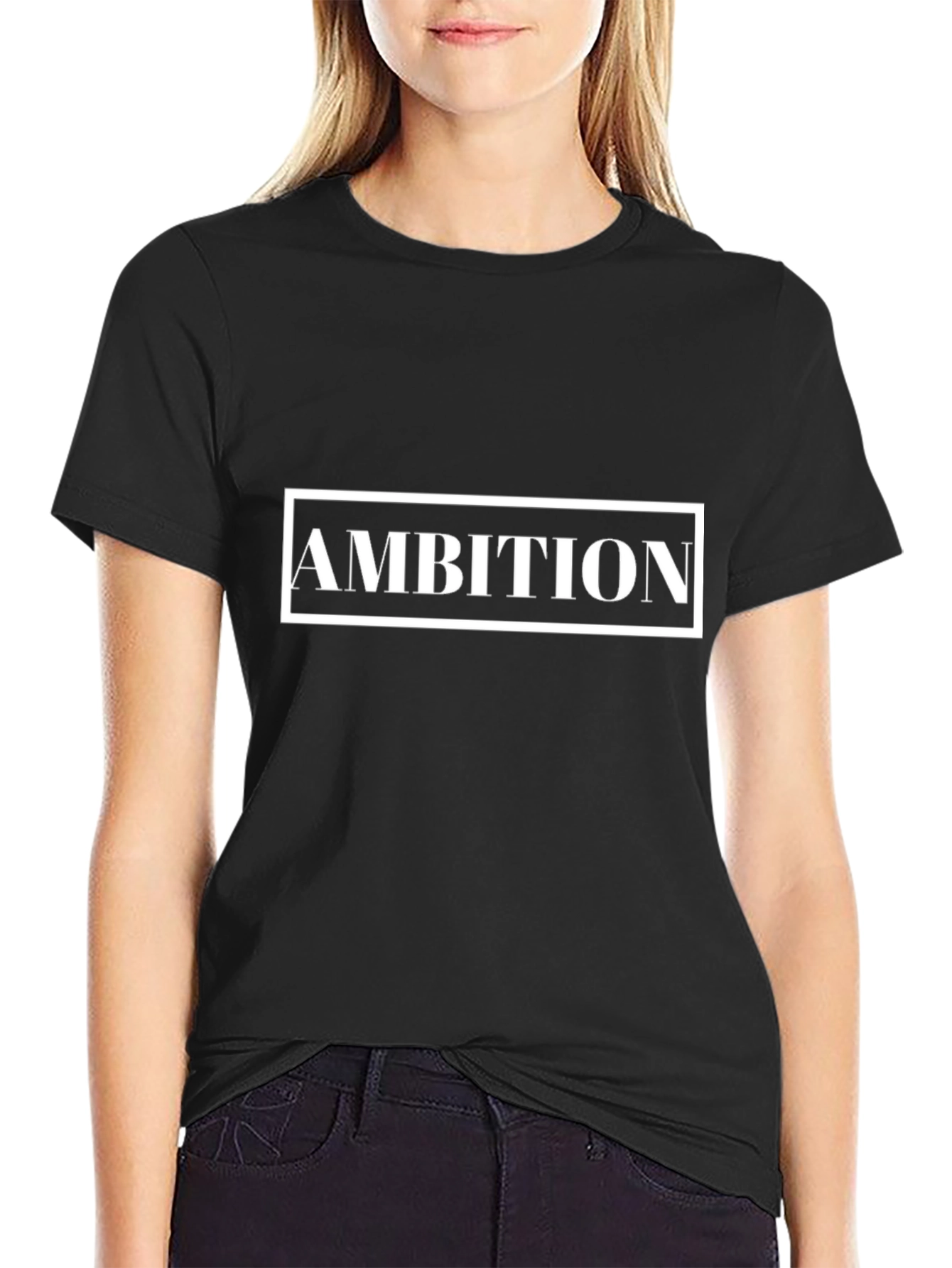 Ambition Graphic Tee - Black Cotton Comfort Fit