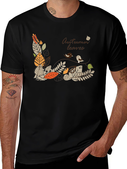 Autumn Leaves Graphic Tee - Stylish Fall T-Shirt