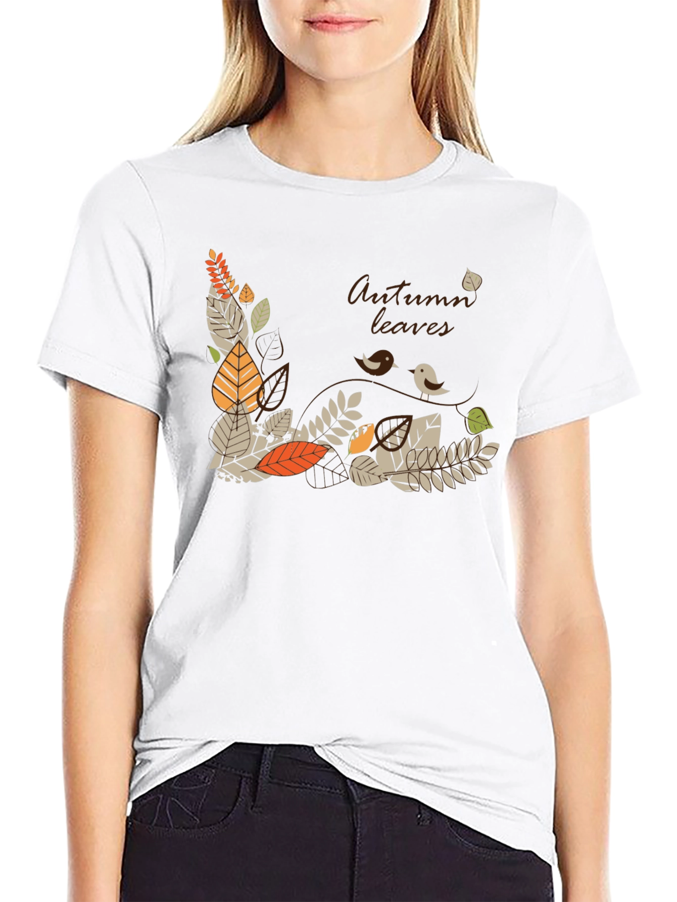 Autumn Leaves Graphic Tee - Stylish Fall T-Shirt