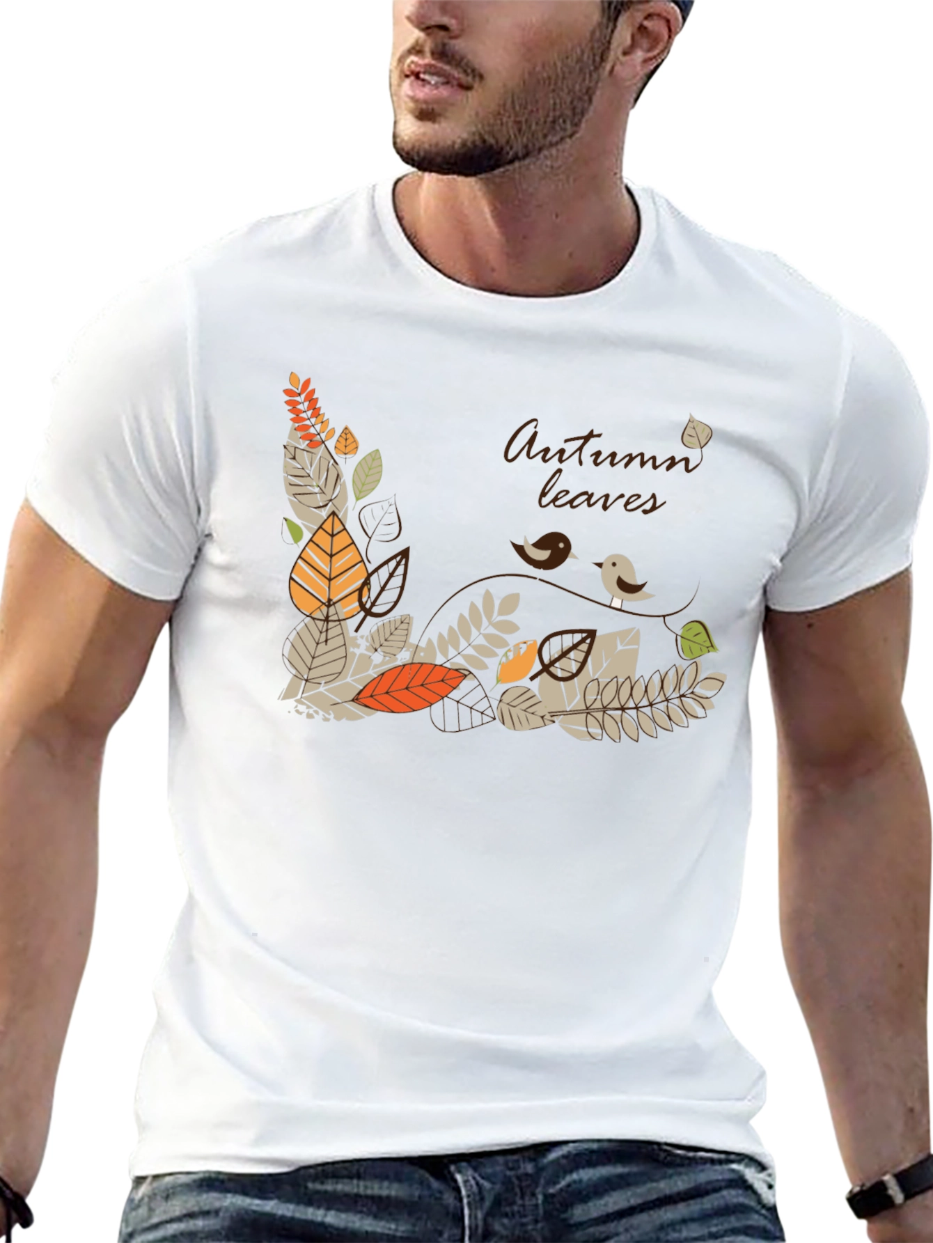 Autumn Leaves Graphic Tee - Stylish Fall T-Shirt