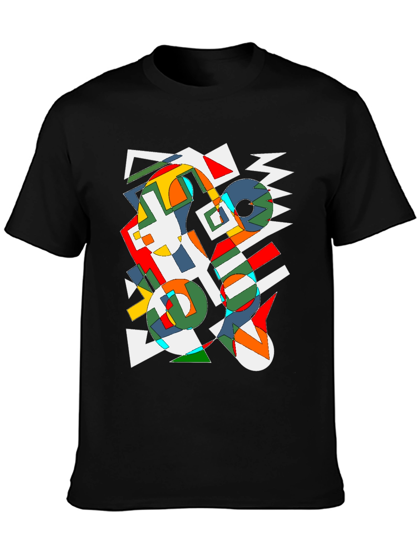 Abstract Geometric Art T-Shirt - Modern Graphic Tee