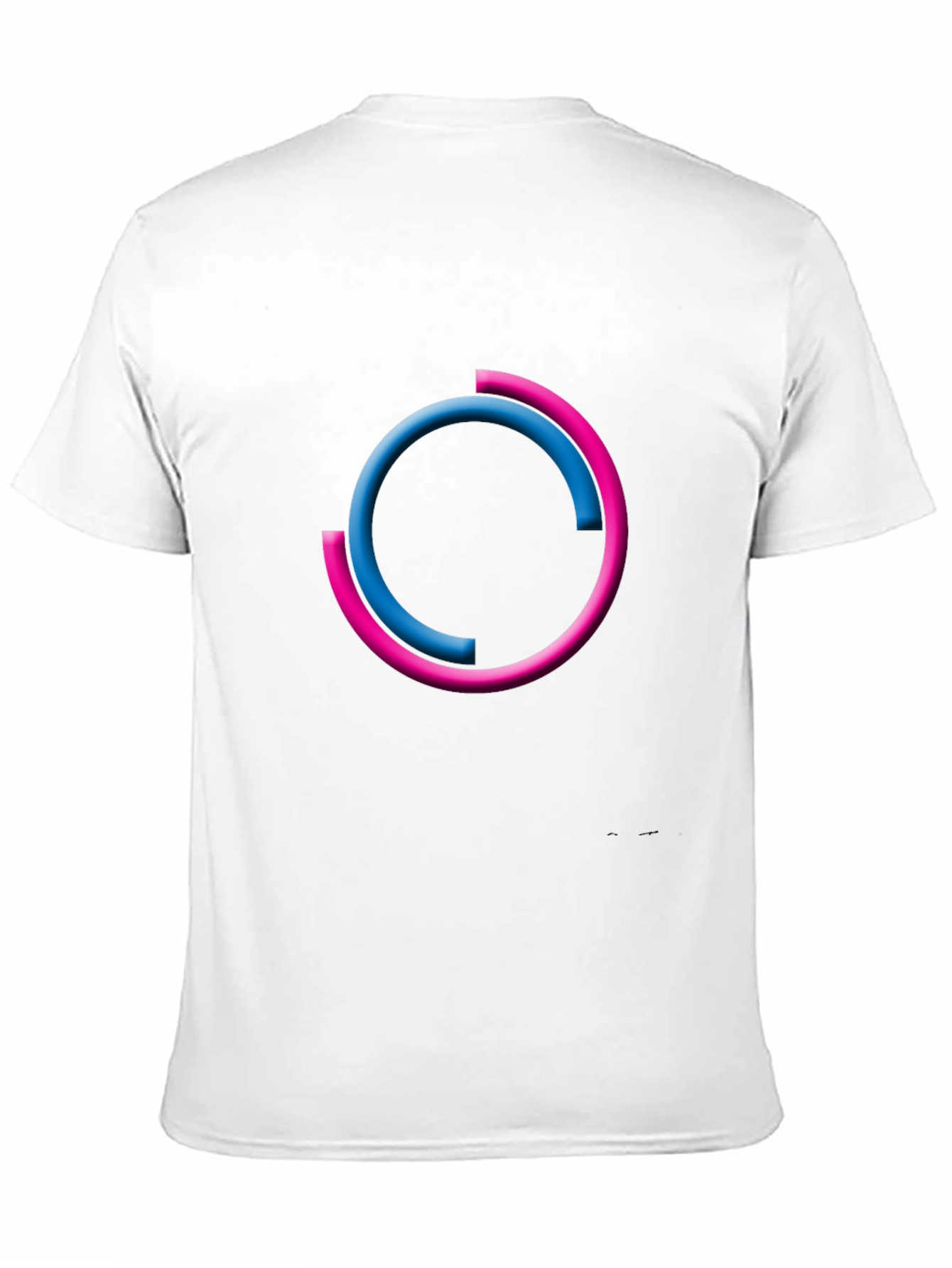 Modern Circle Design Black T-Shirt