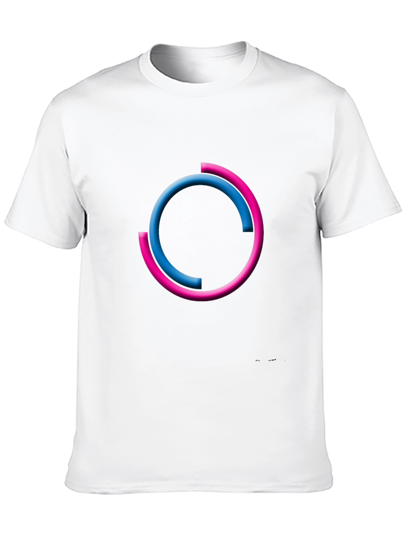 Modern Circle Design Black T-Shirt