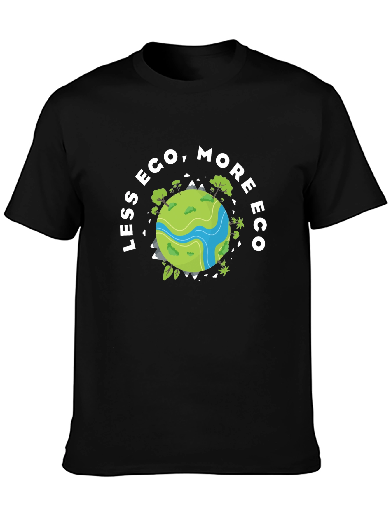 Eco-Friendly Black Graphic T-Shirt