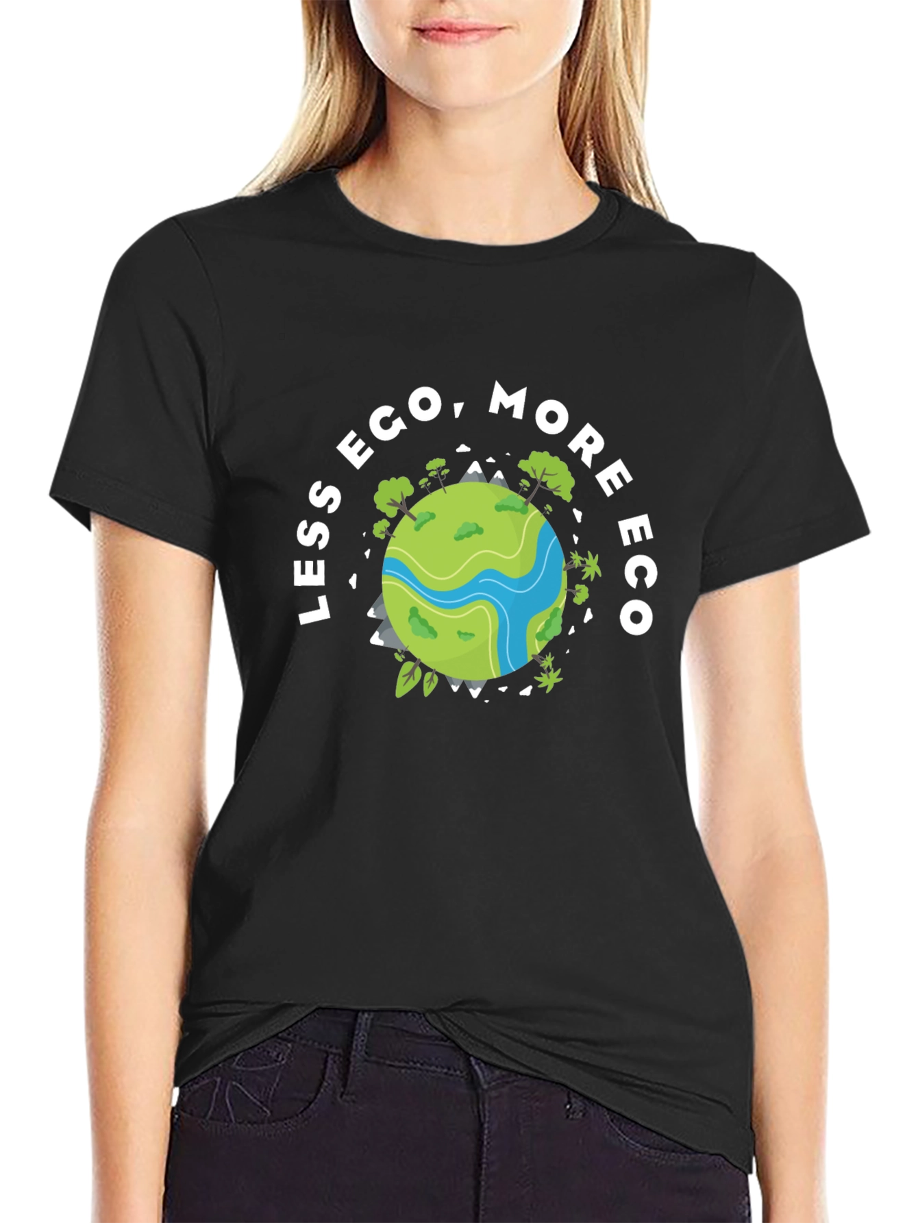 Eco-Friendly Black Graphic T-Shirt