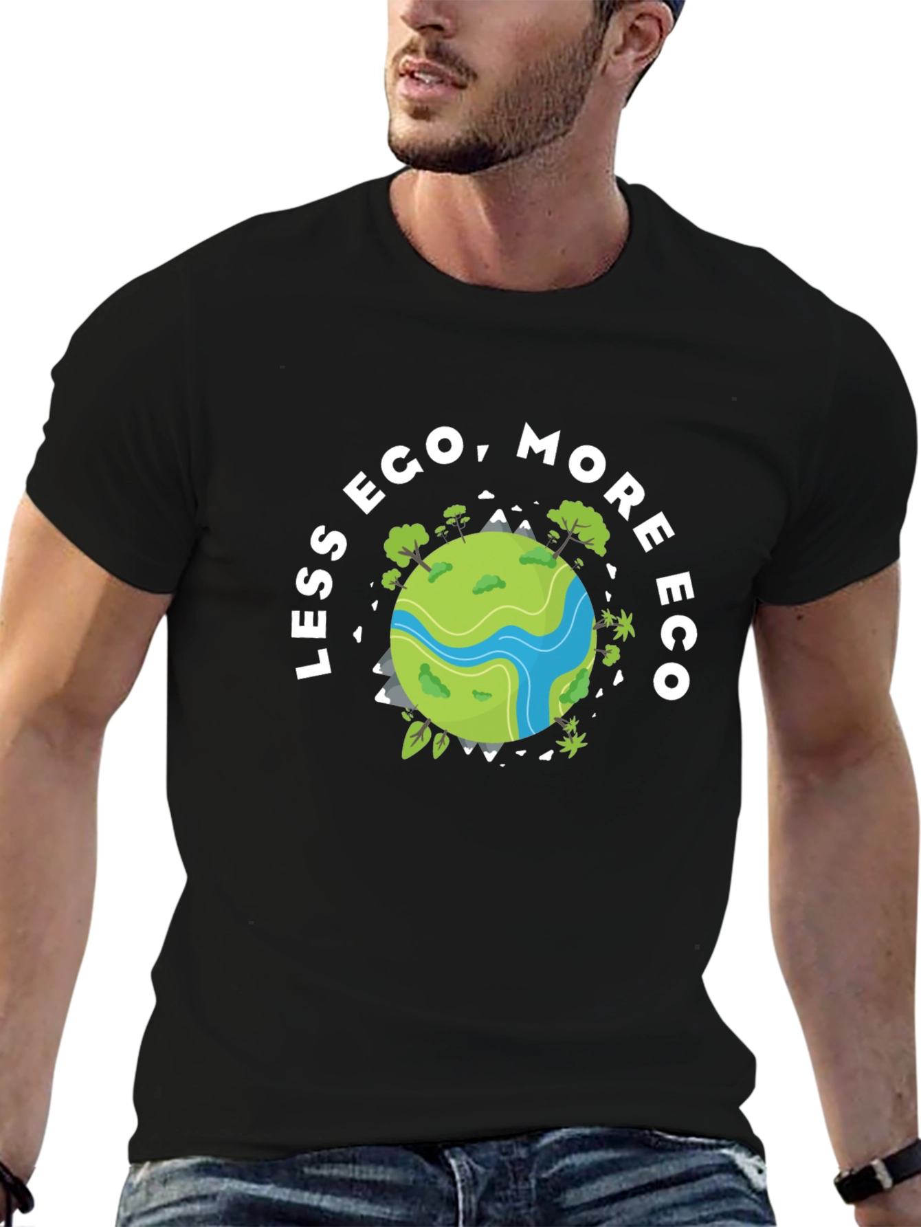 Eco-Friendly Black Graphic T-Shirt