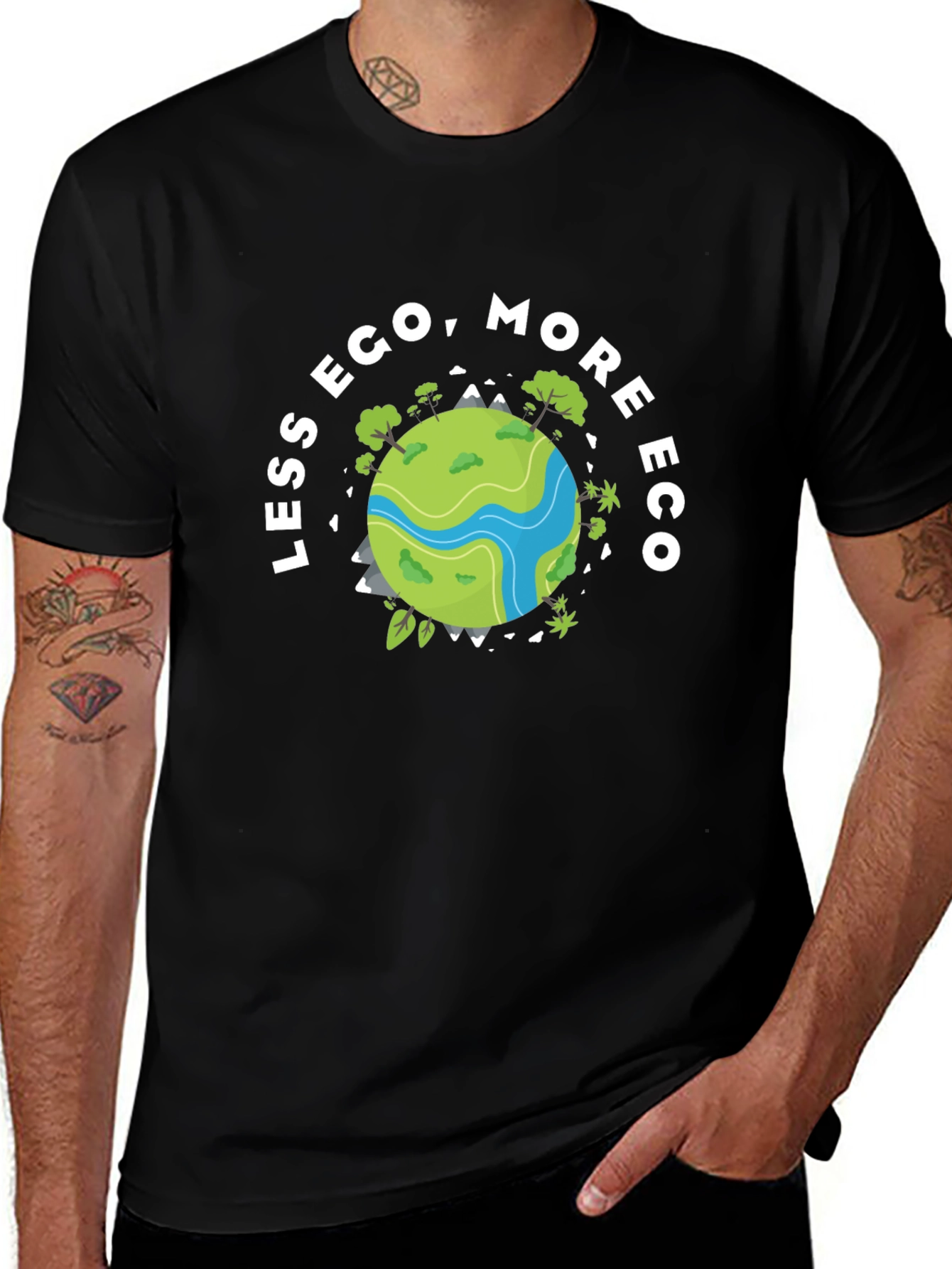 Eco-Friendly Black Graphic T-Shirt