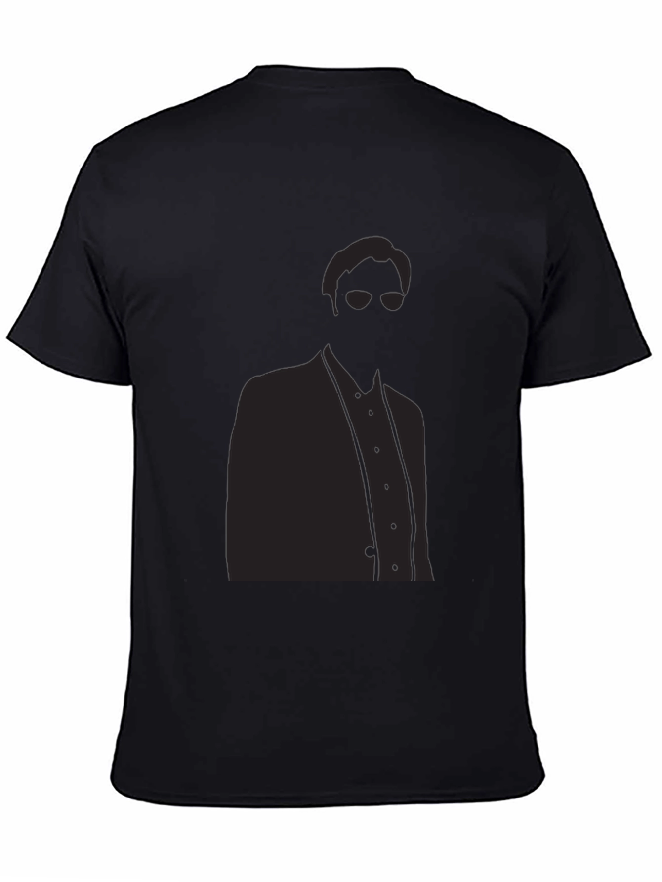 Stylish Silhouette Graphic Tee - Mens Black T-Shirt