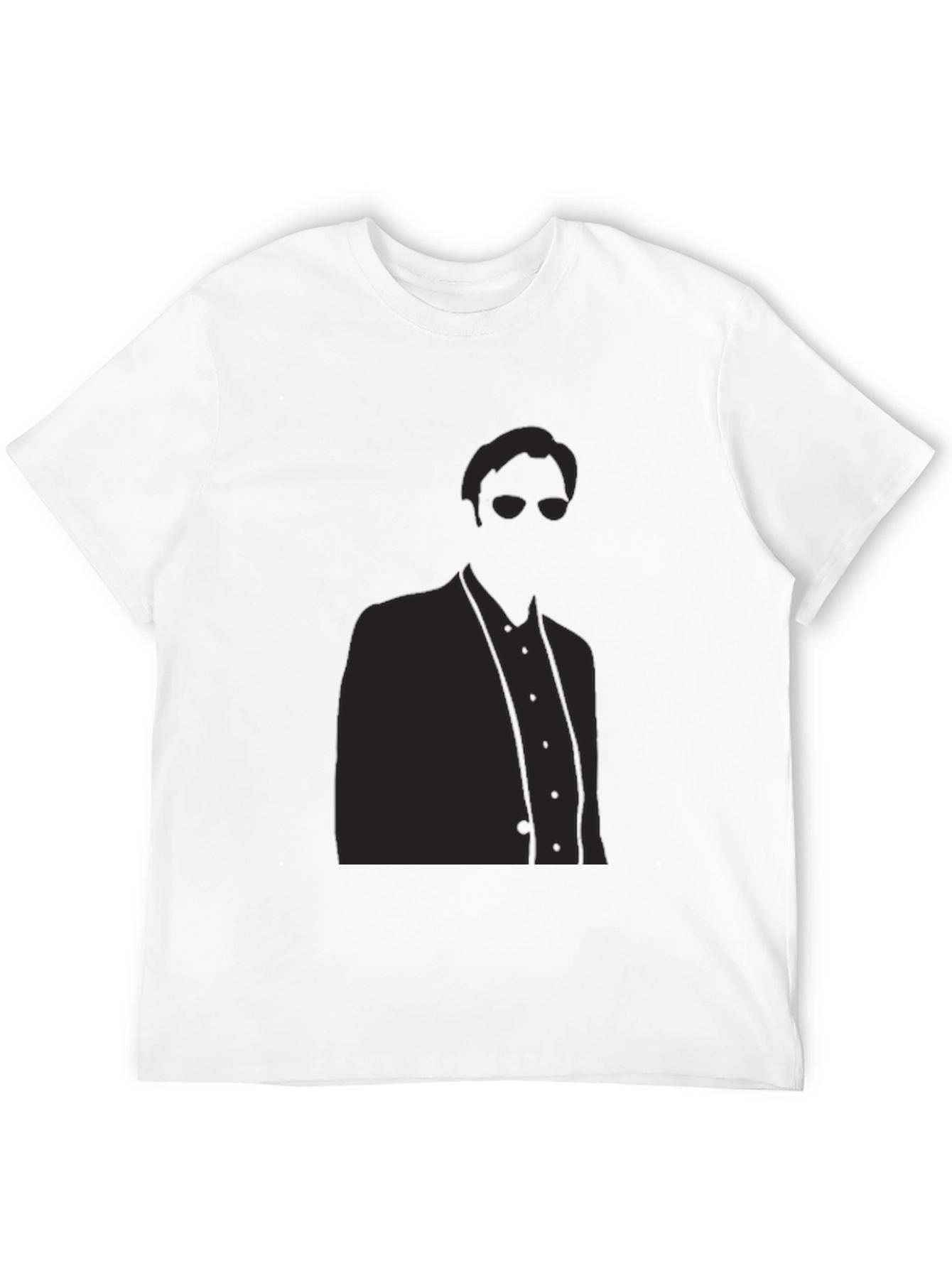 Stylish Silhouette Graphic Tee - Mens Black T-Shirt