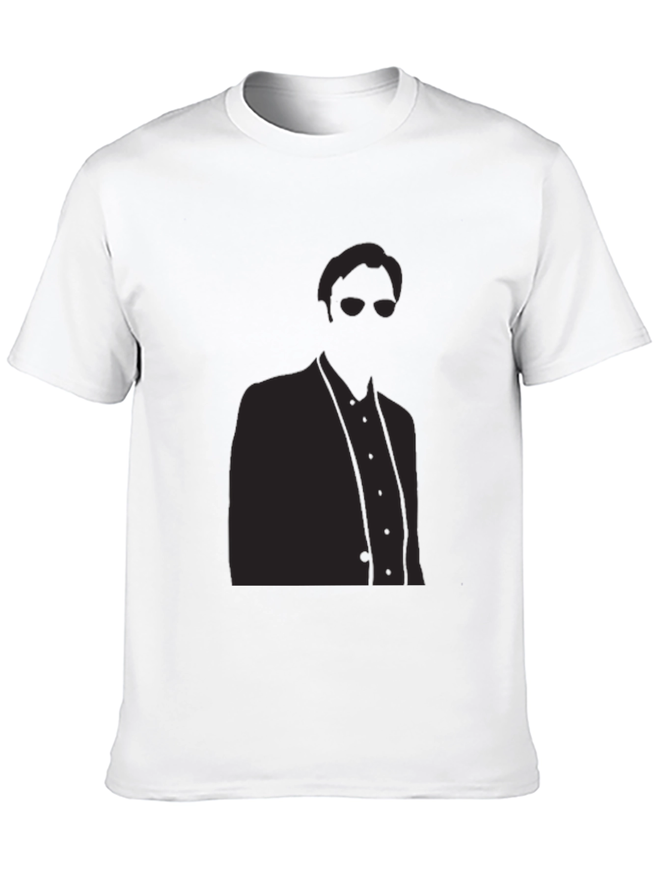 Stylish Silhouette Graphic Tee - Mens Black T-Shirt