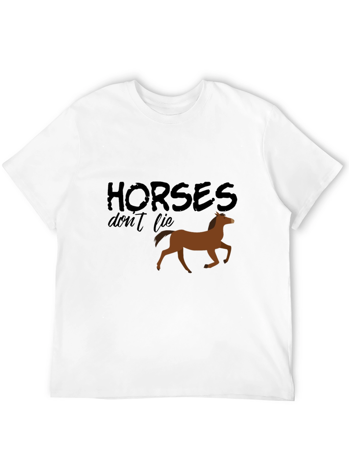 Horses Dont Lie Black Graphic Tee