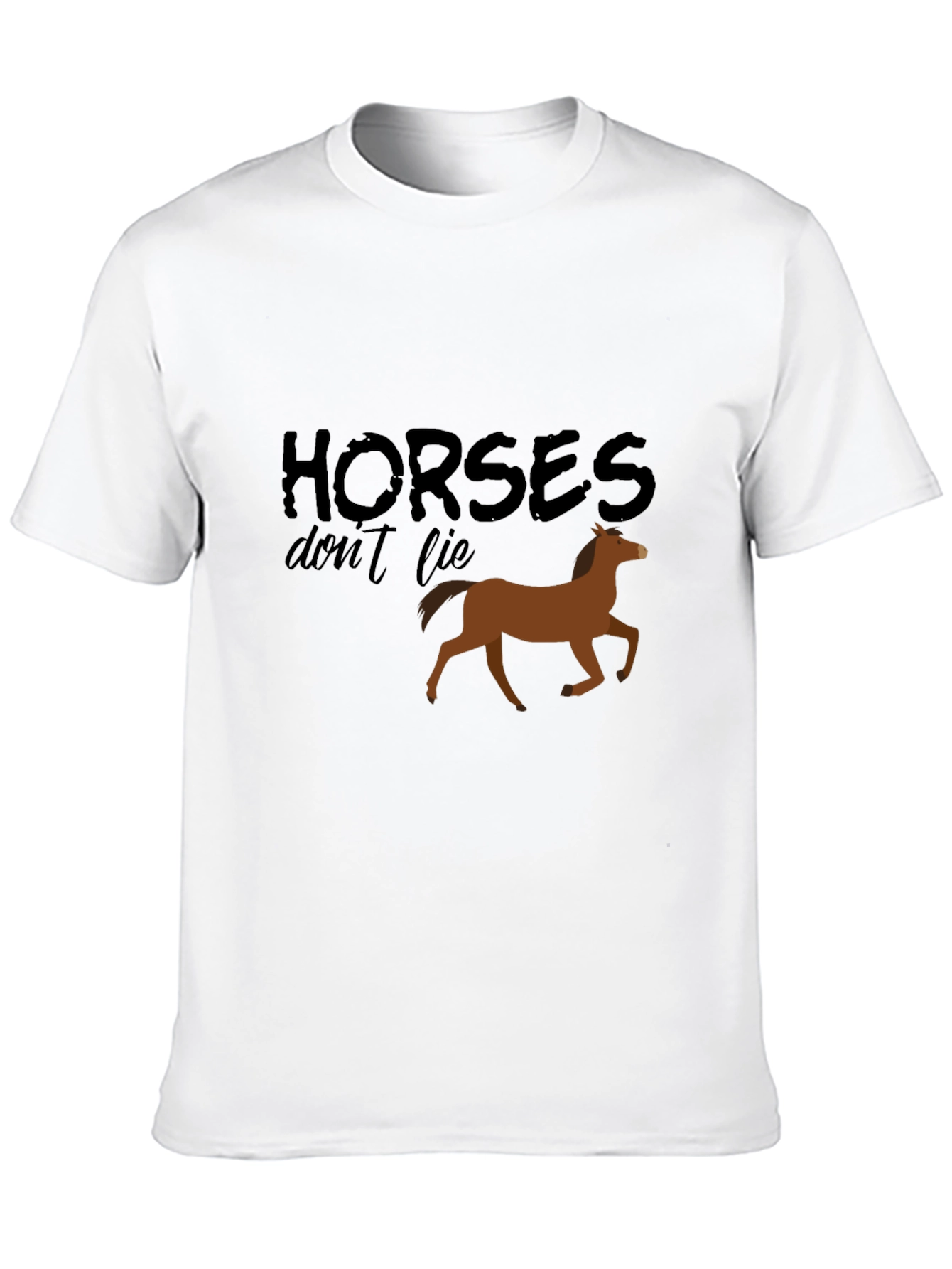 Horses Dont Lie Black Graphic Tee