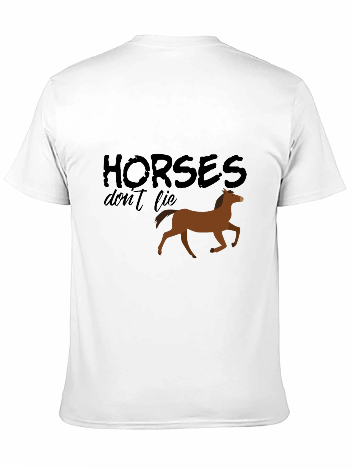 Horses Dont Lie Black Graphic Tee