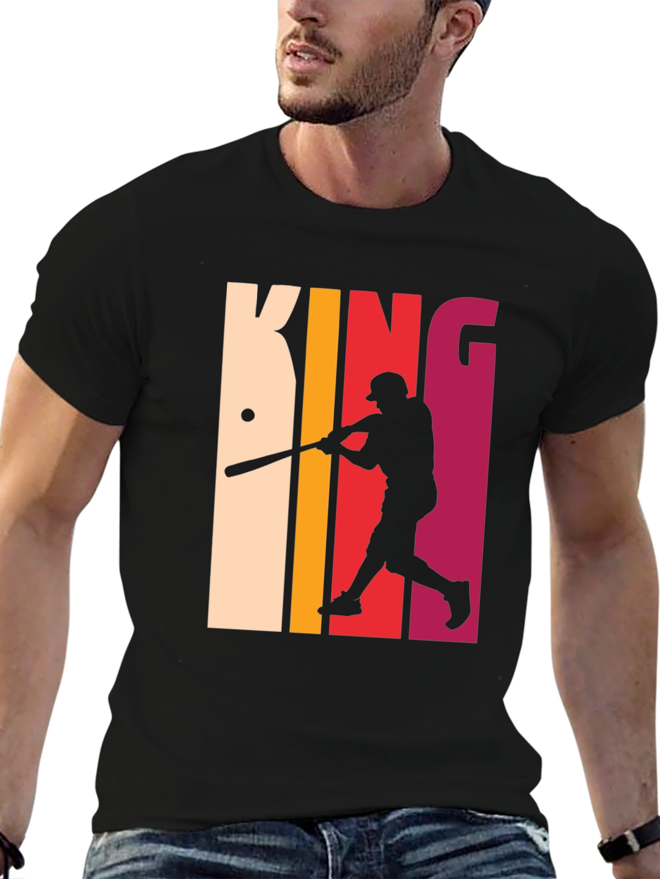 King Baseball T-Shirt - Retro Player Tee