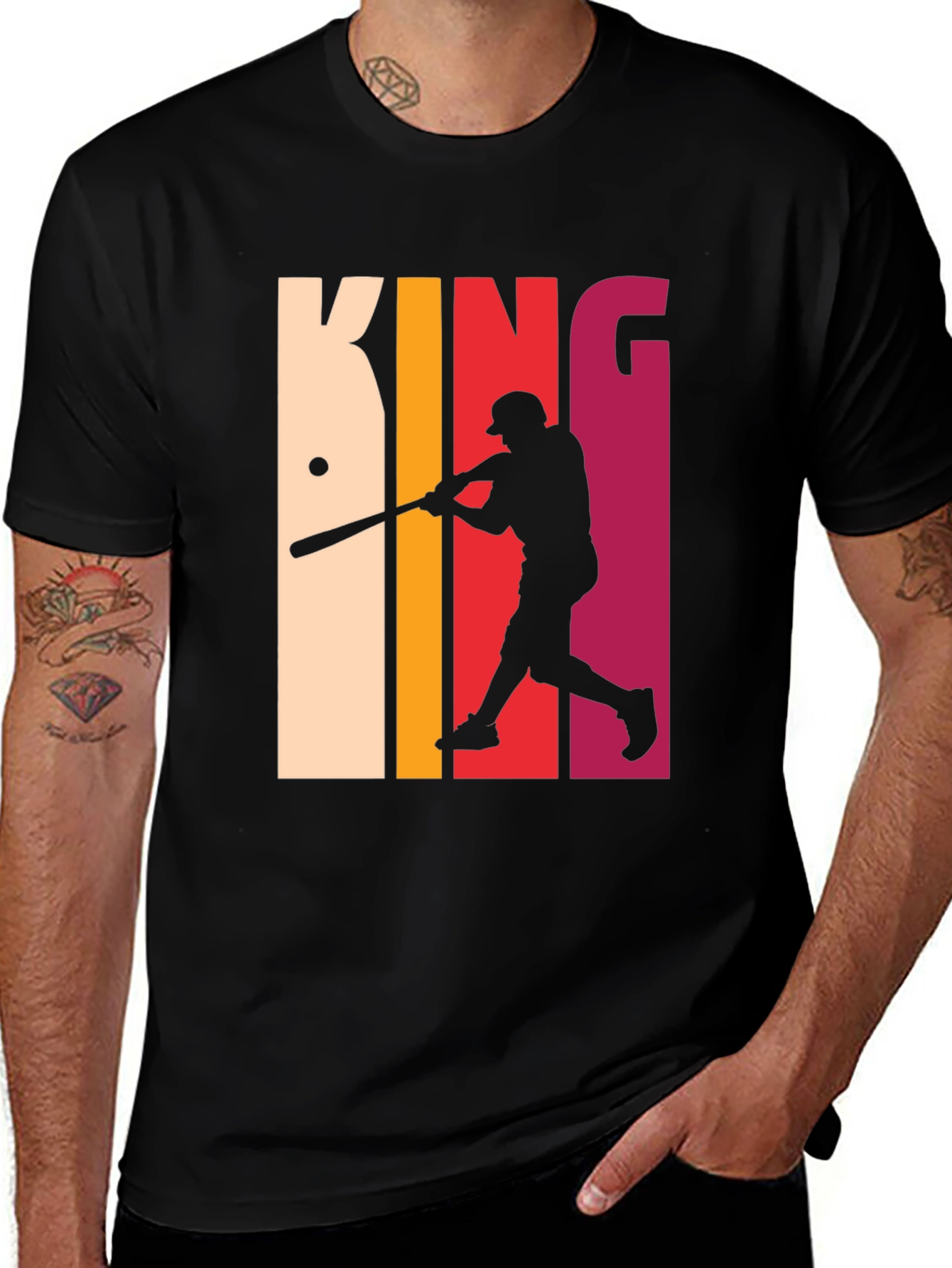 King Baseball T-Shirt - Retro Player Tee