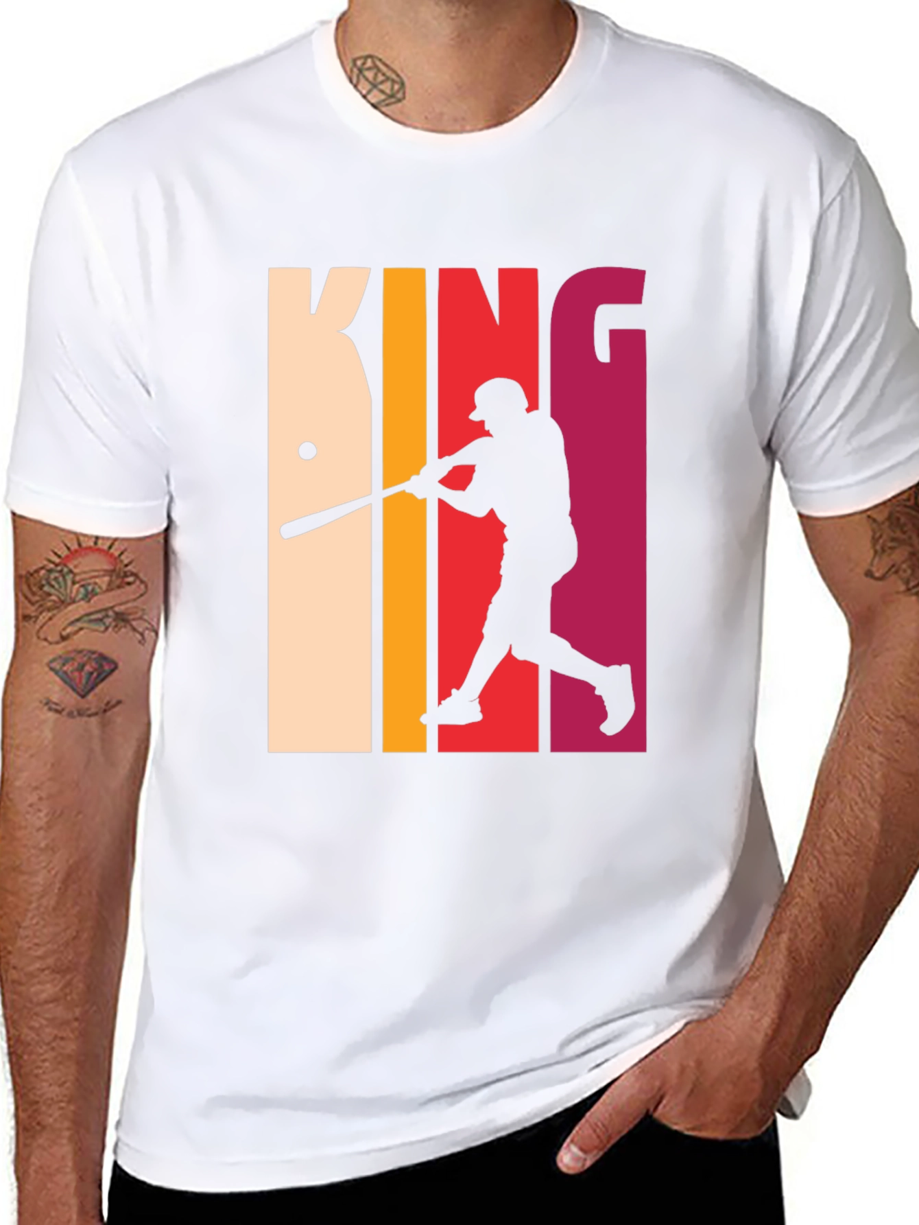King Baseball T-Shirt - Retro Player Tee