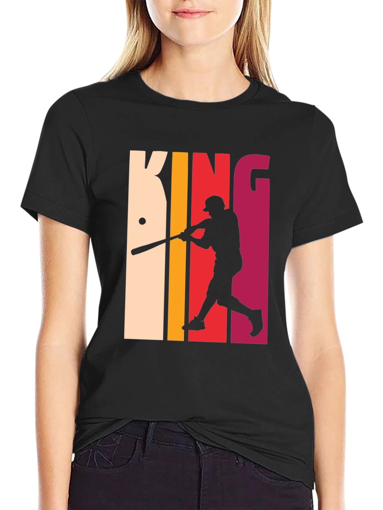 King Baseball T-Shirt - Retro Player Tee