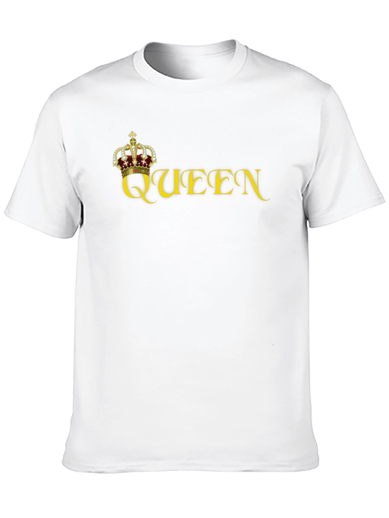 Queen Crown Graphic Print Tee - Black