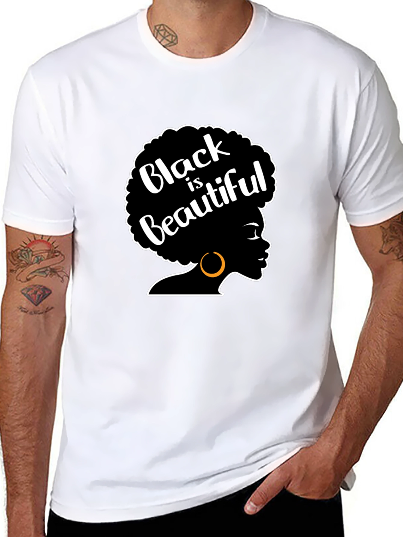 Black Is Beautiful Afro Graphic T-Shirt