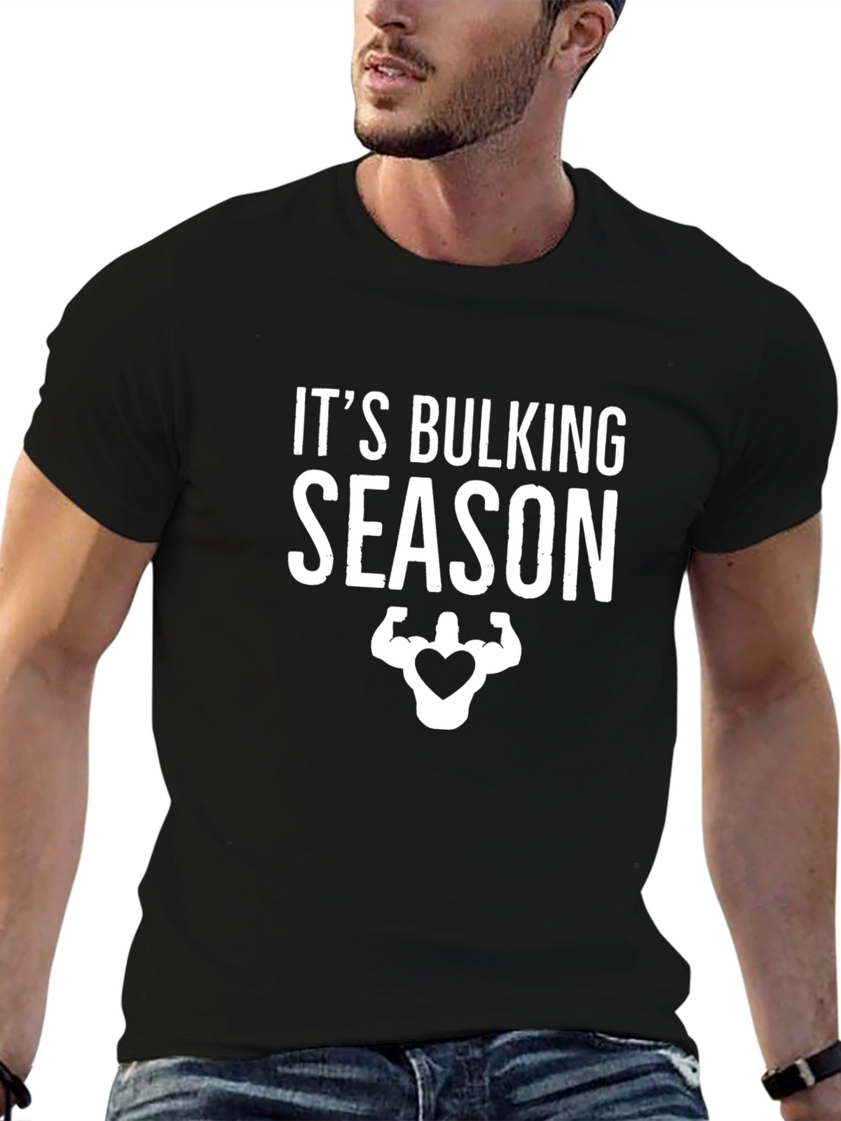 Its Bulking Season Black T-Shirt