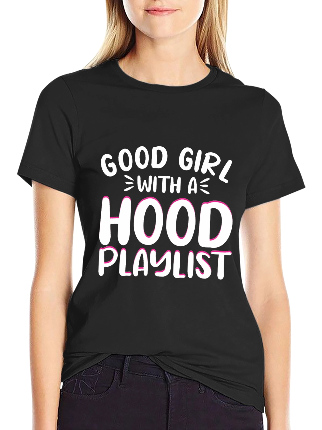 Good Girl with a Hood Playlist T-Shirt