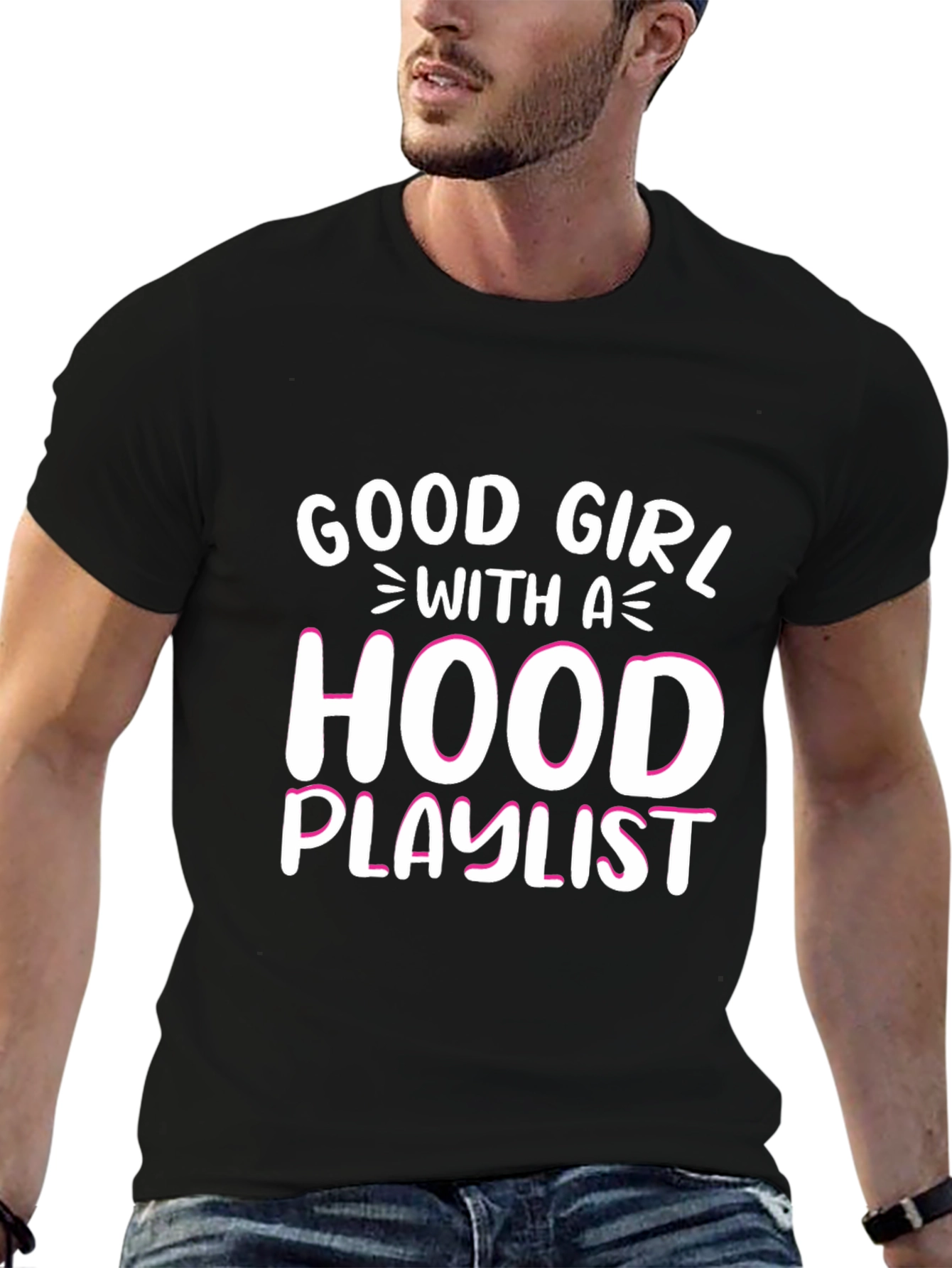 Good Girl with a Hood Playlist T-Shirt
