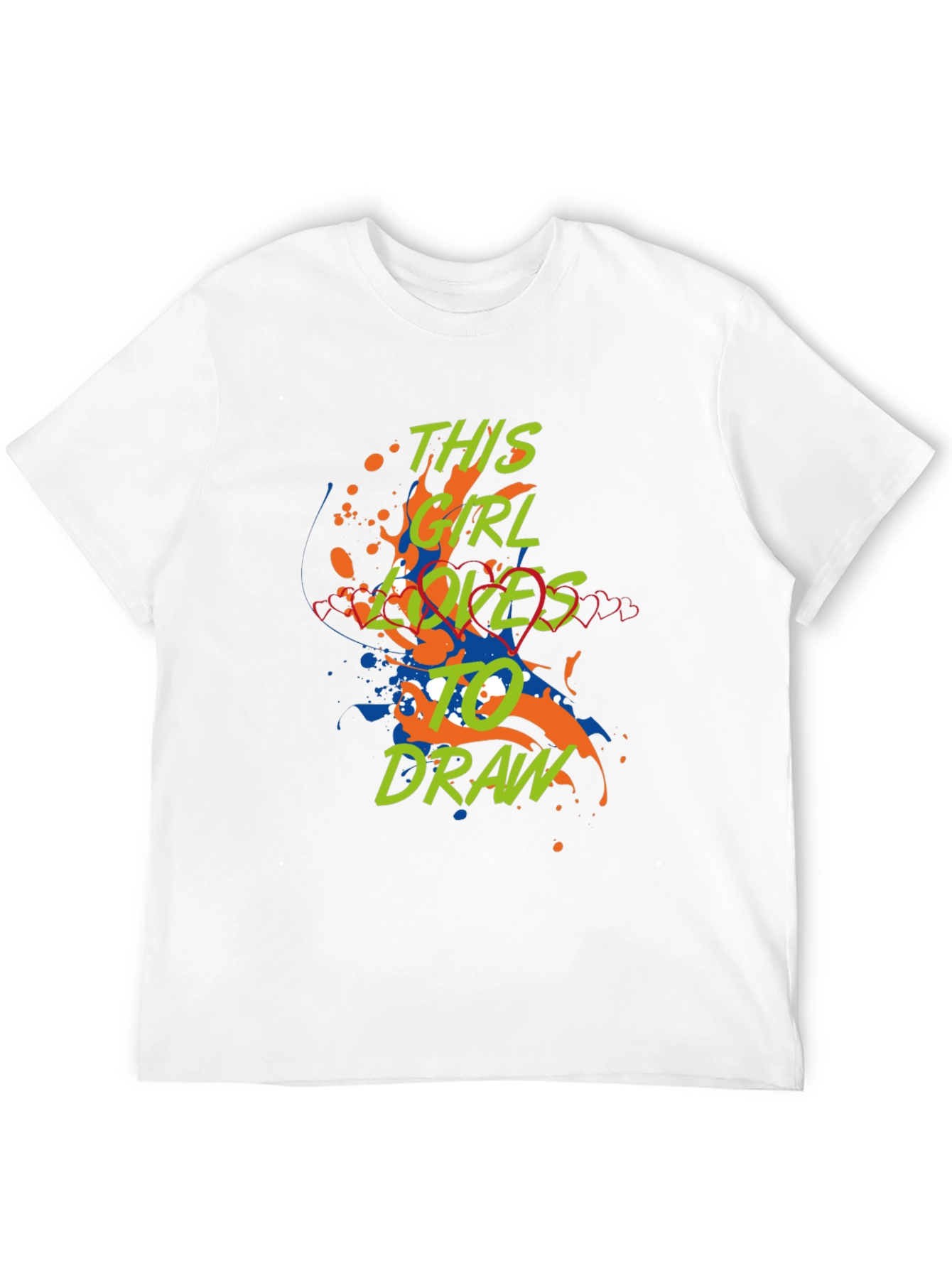Girl Loves to Draw Graphic Tee - Artsy Design