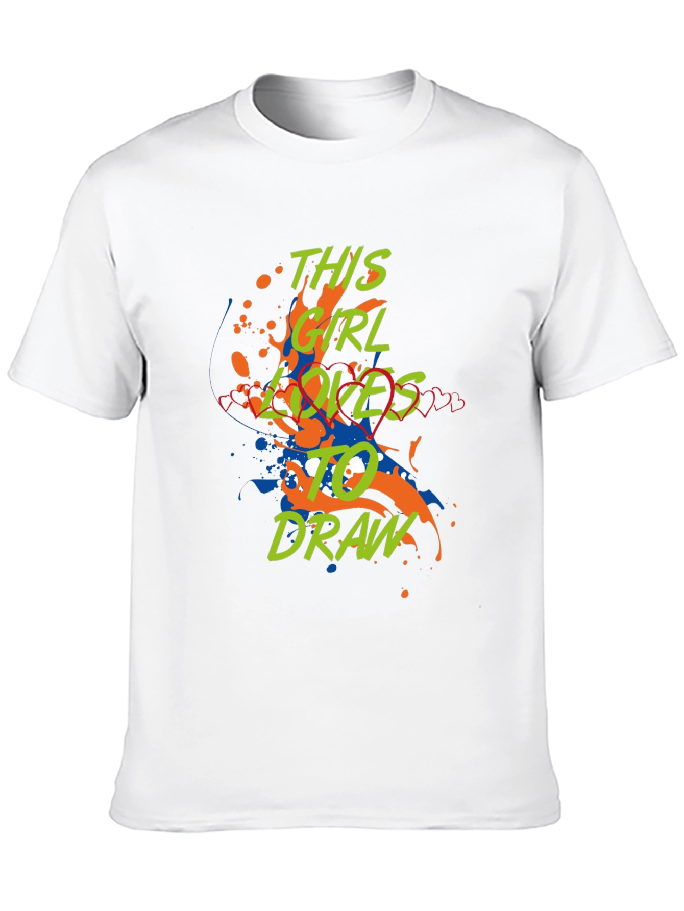 Girl Loves to Draw Graphic Tee - Artsy Design