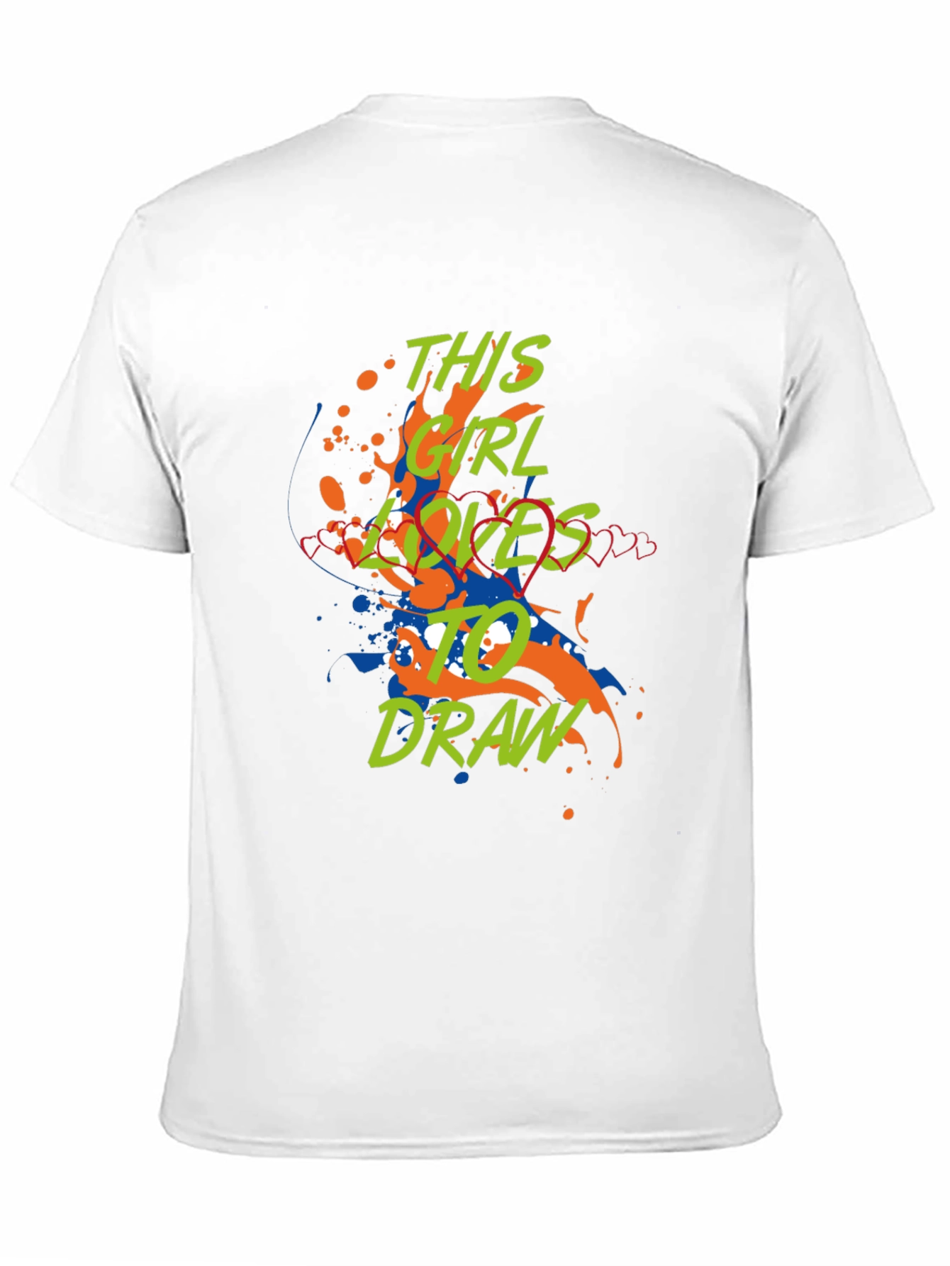 Girl Loves to Draw Graphic Tee - Artsy Design