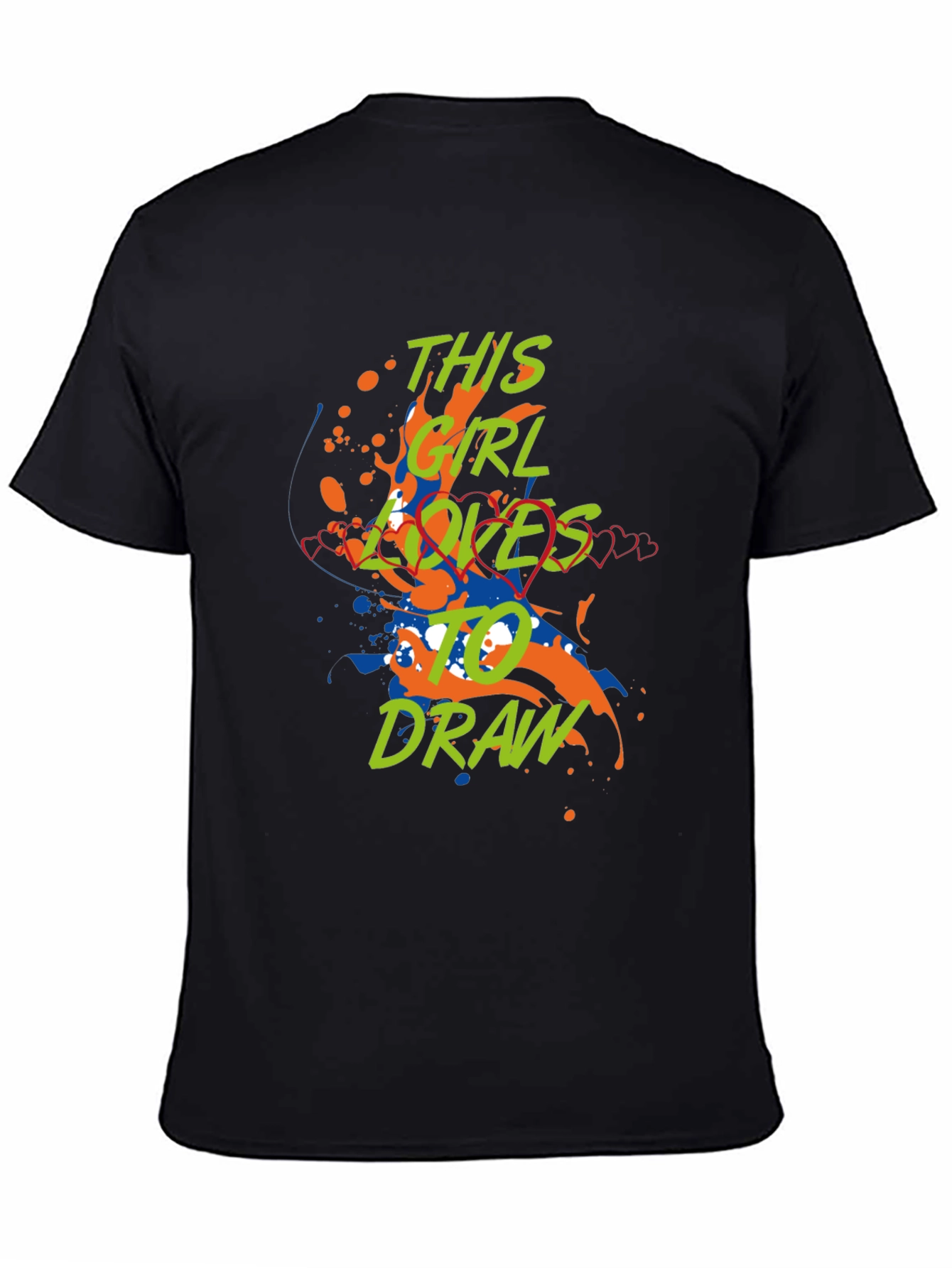 Girl Loves to Draw Graphic Tee - Artsy Design