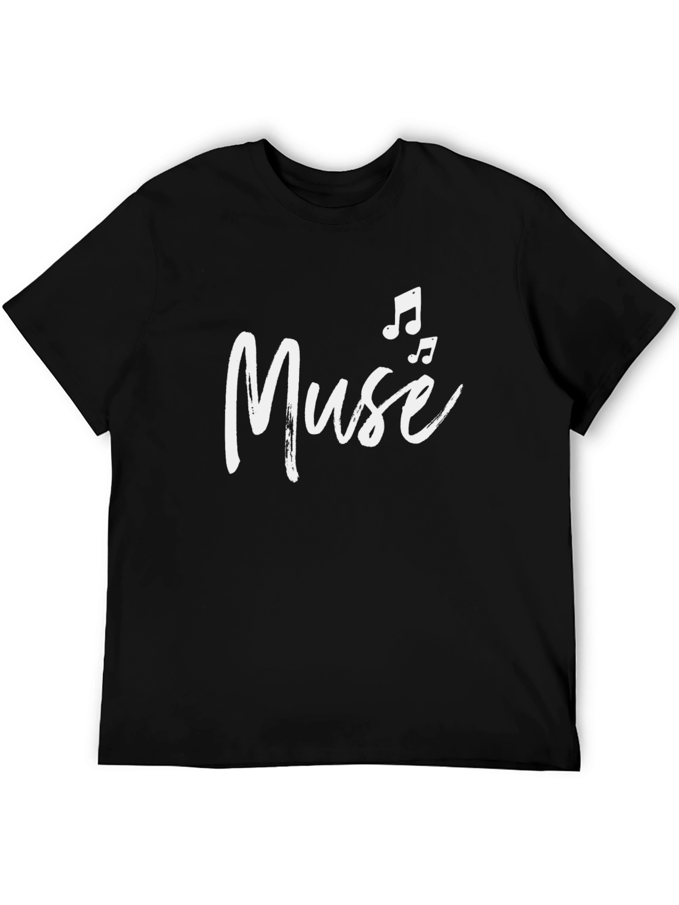 Muse Music Notes Graphic Tee - Stylish Black T-Shirt