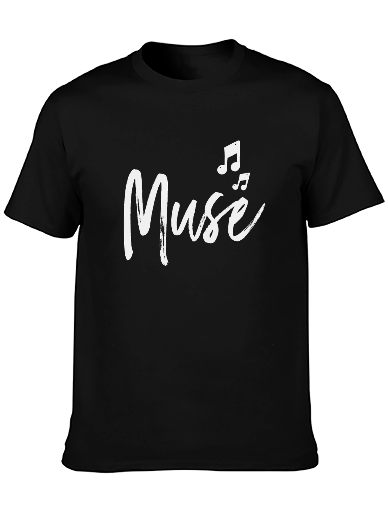 Muse Music Notes Graphic Tee - Stylish Black T-Shirt