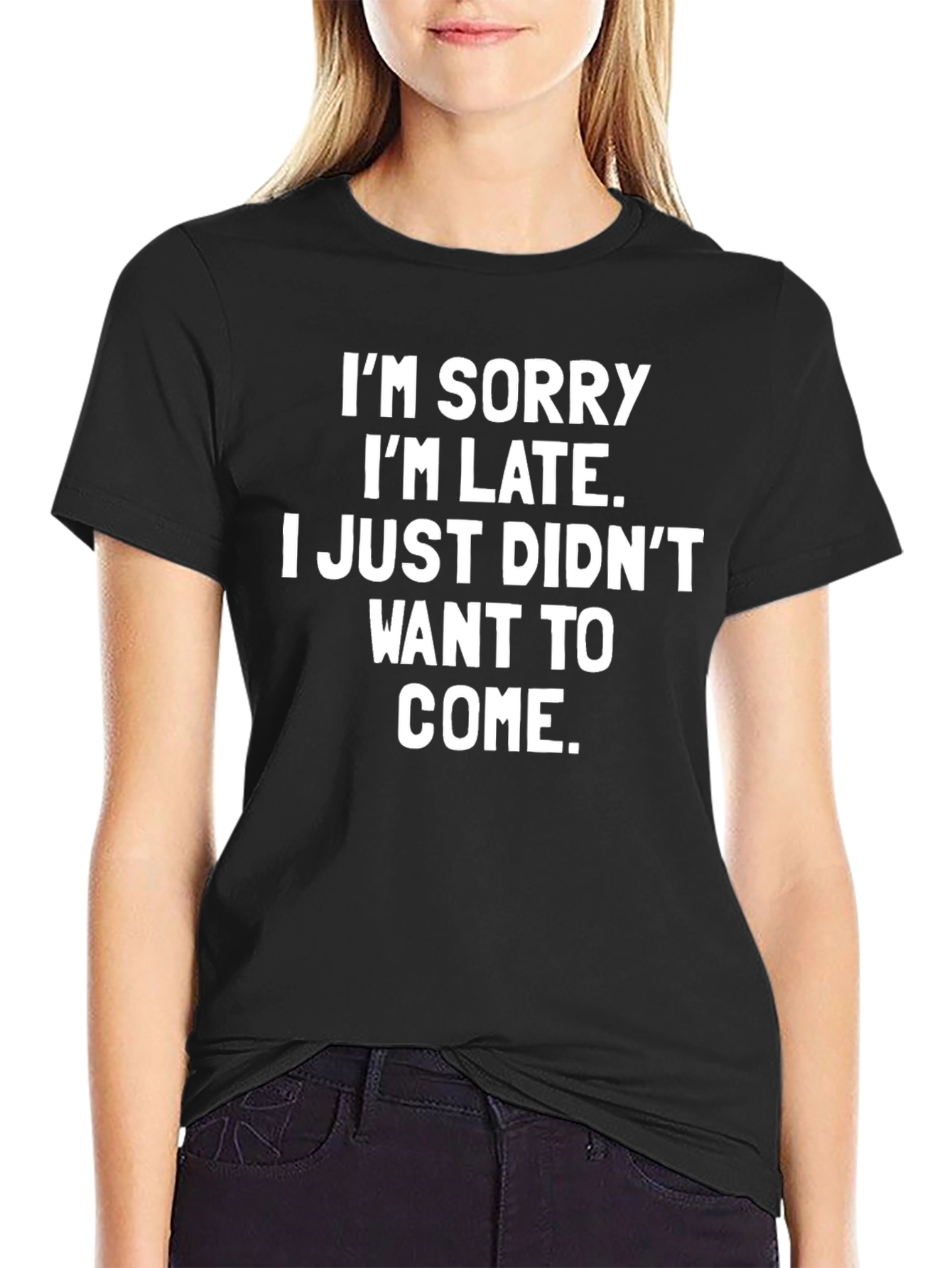 Funny Im Late Graphic Tee