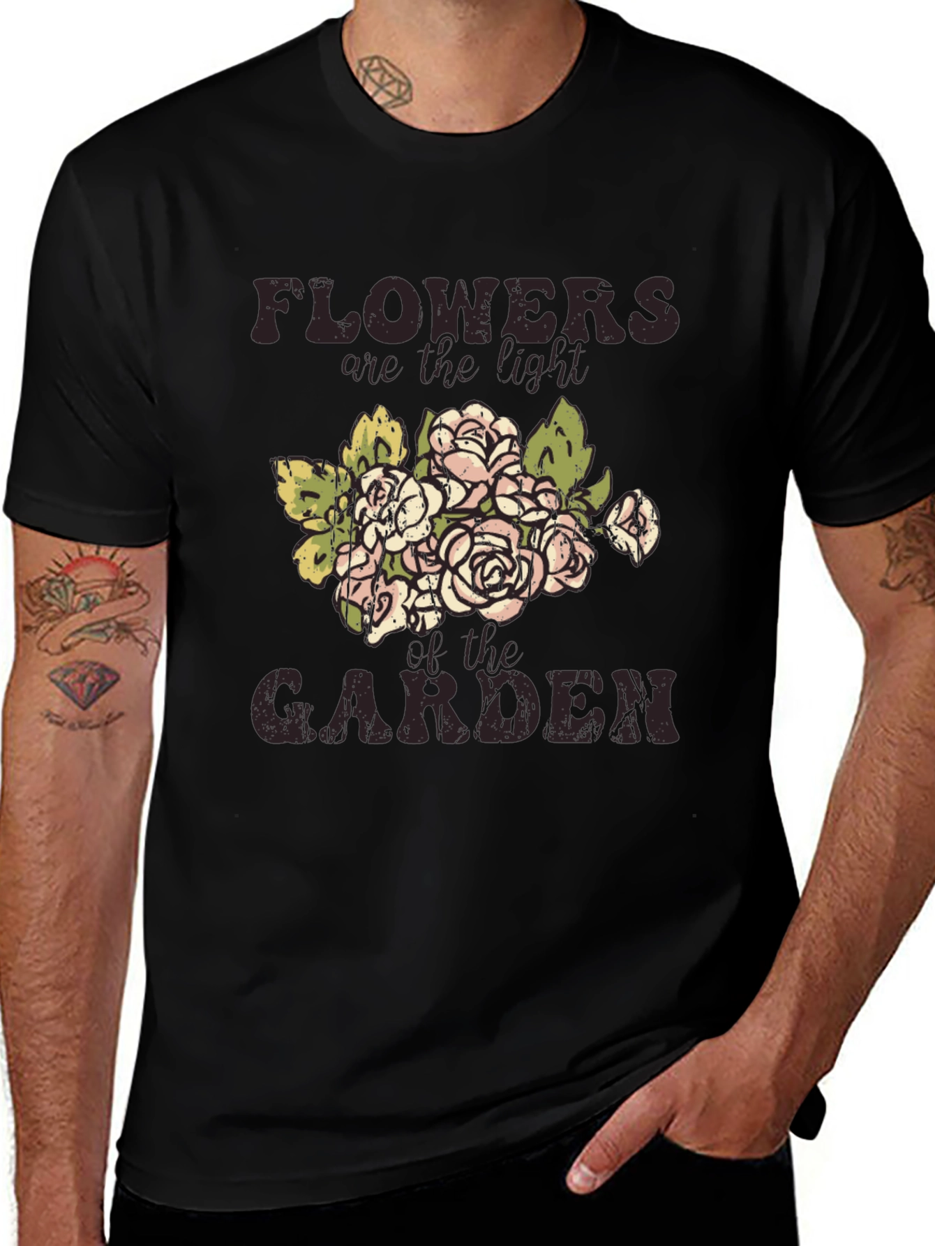Floral Garden T-Shirt: Flowers are the Light
