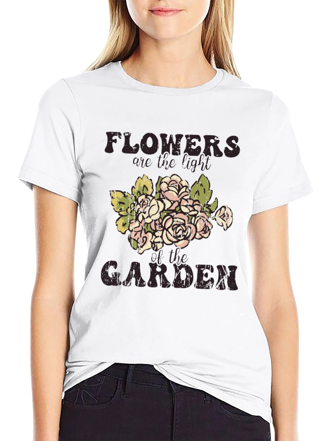 Floral Garden T-Shirt: Flowers are the Light
